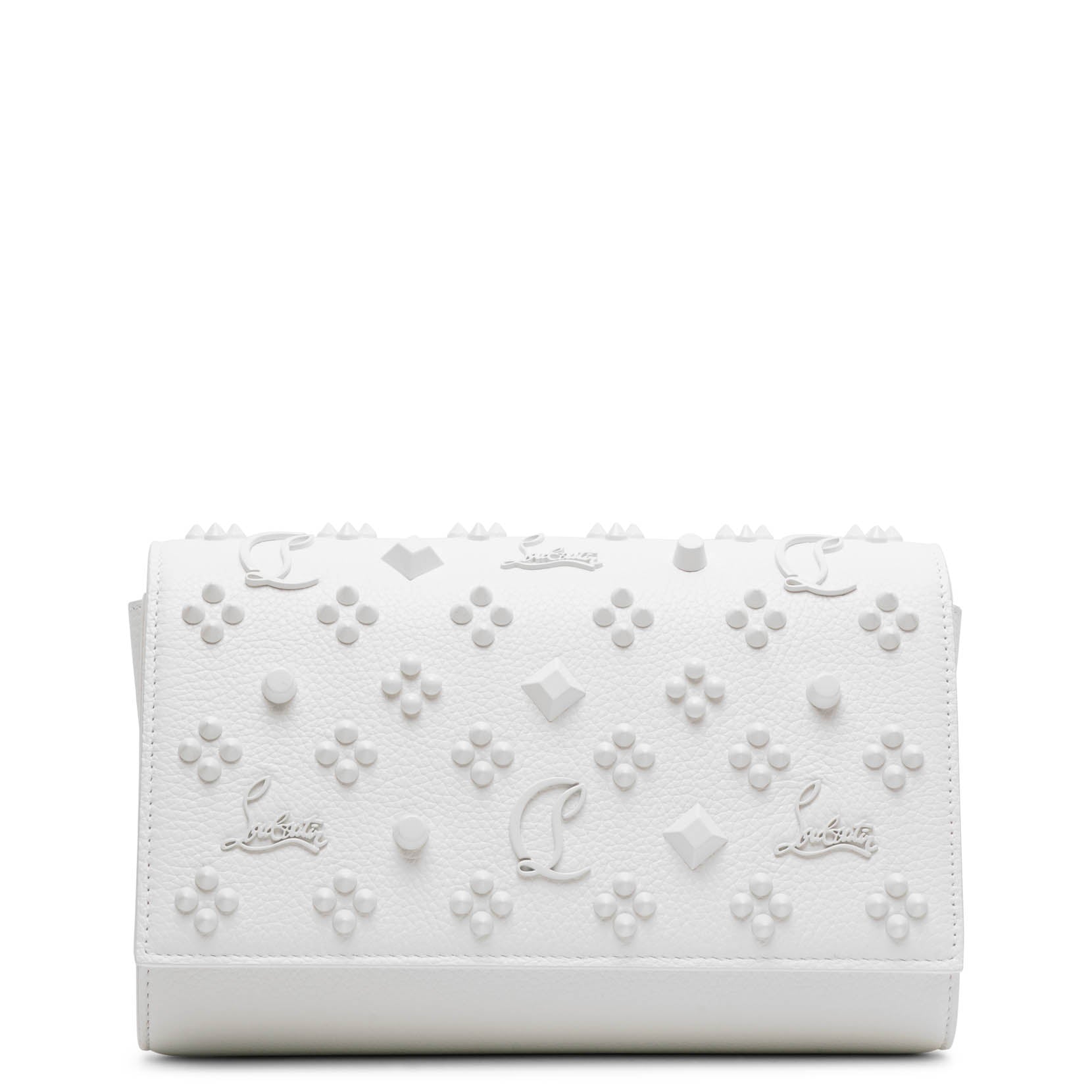 Paloma Loubinthesky white leather clutch