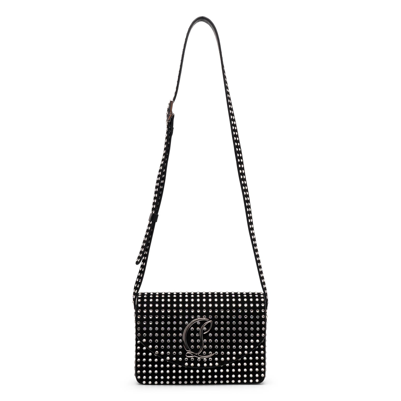 Loubi54 small black strass crossbody bag