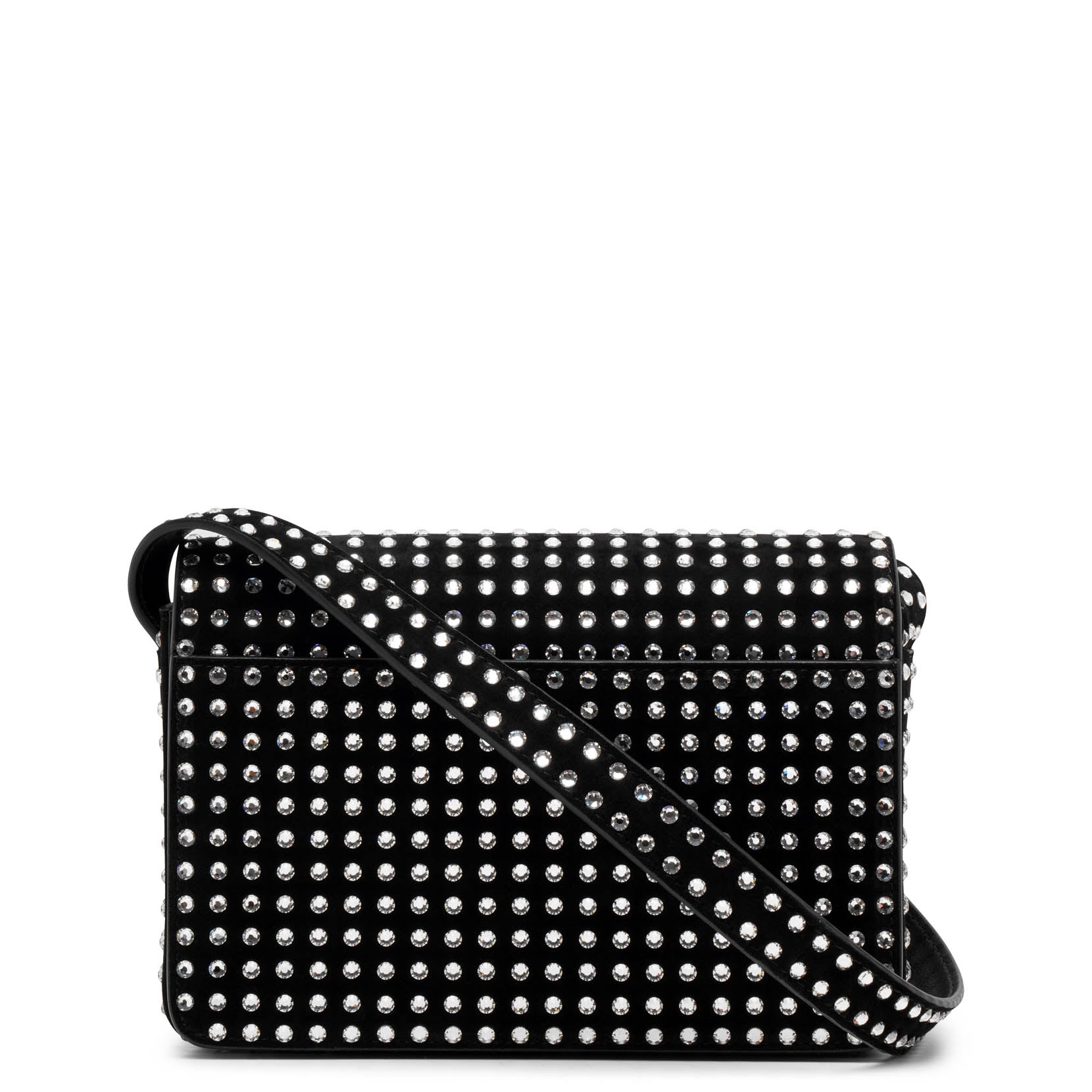 Loubi54 small black strass crossbody bag