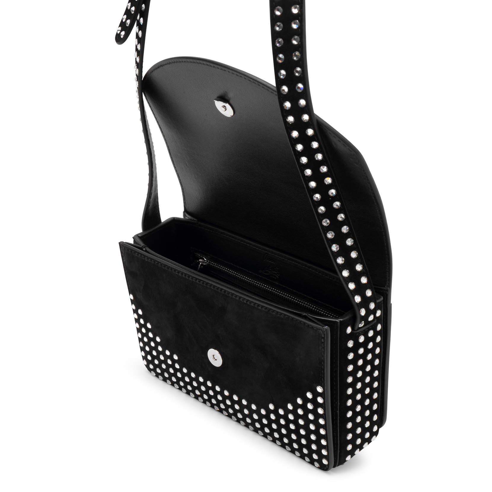 Loubi54 small black strass crossbody bag