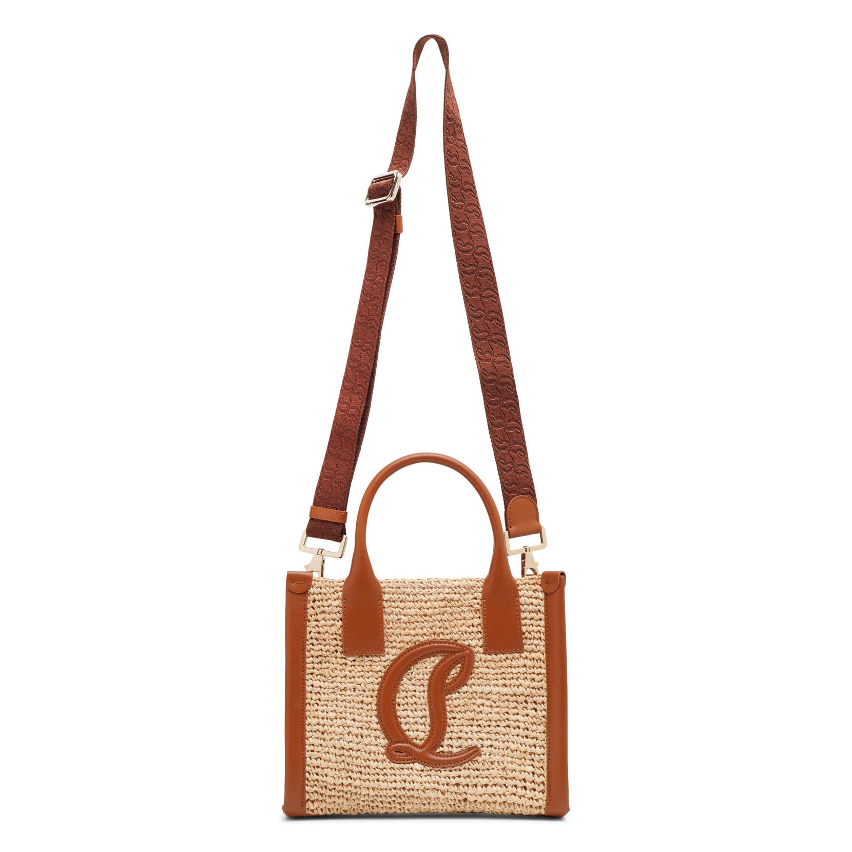 By My Side mini raffia tote bag