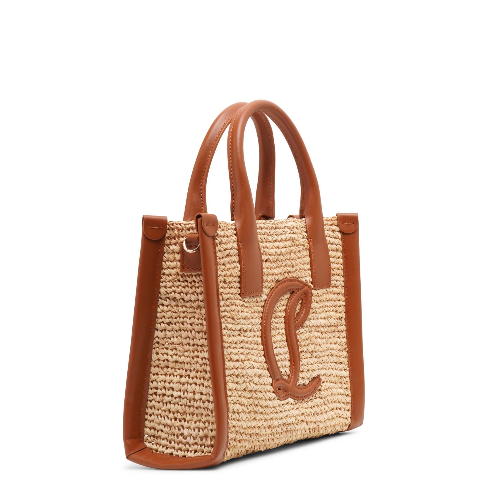 By My Side mini raffia tote bag