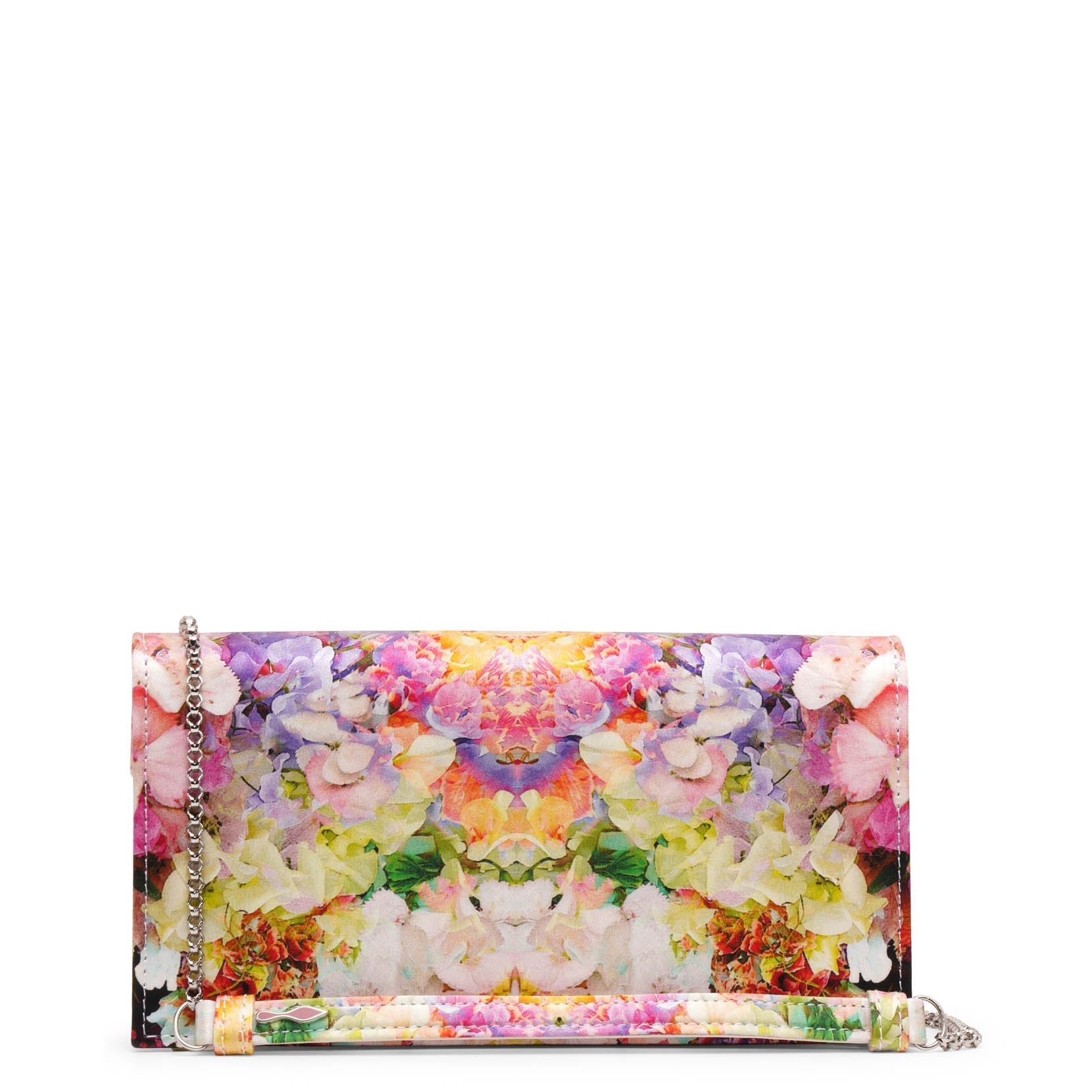 Loubi54 floral satin clutch