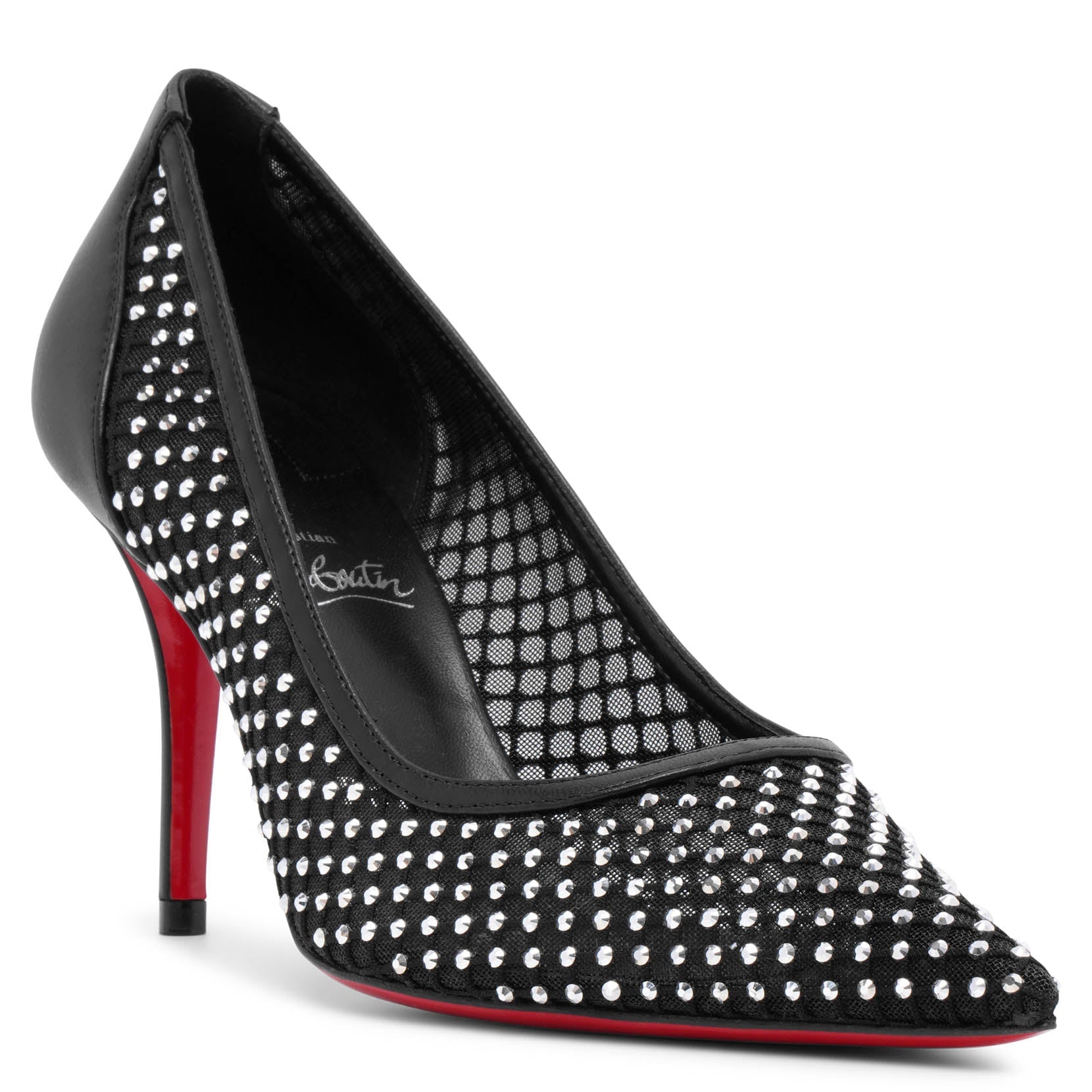 Apostropha 80 black mesh pumps