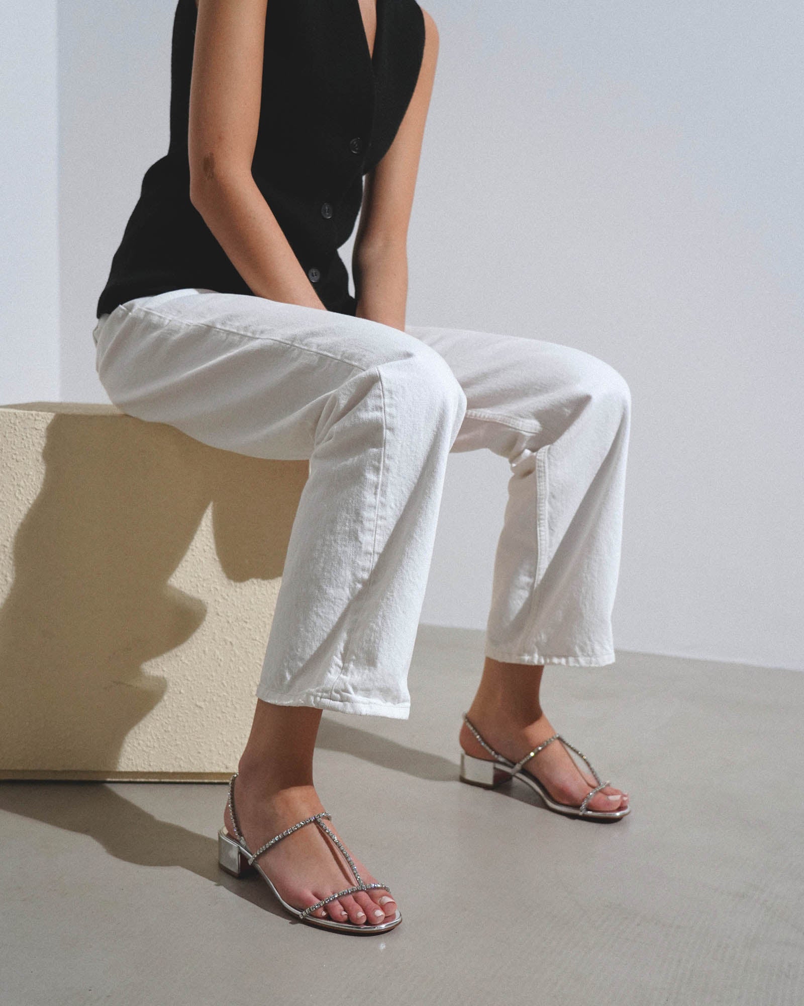 Simple Queenie 25 silver sandals