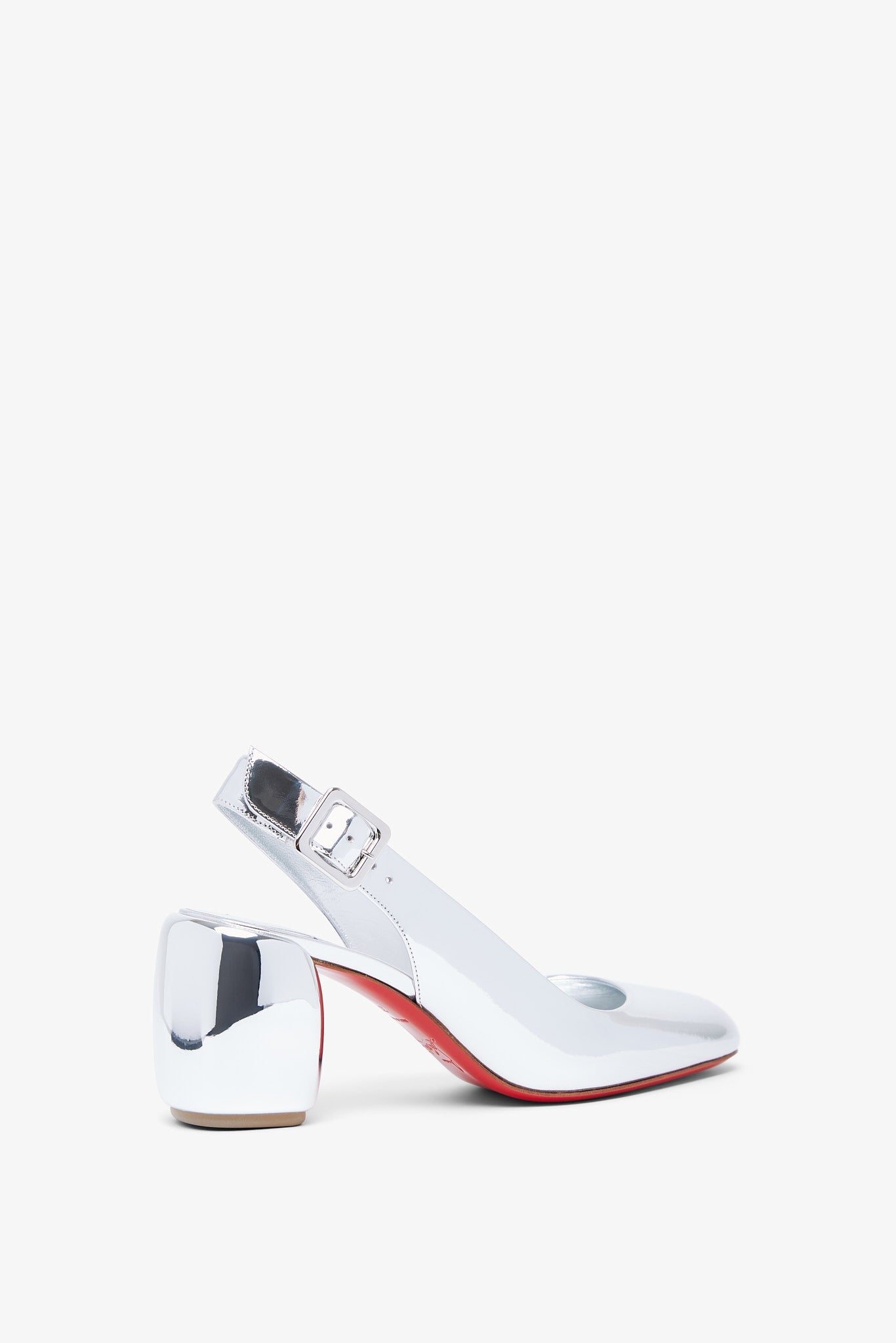 Minny 70 sliver slingbacks