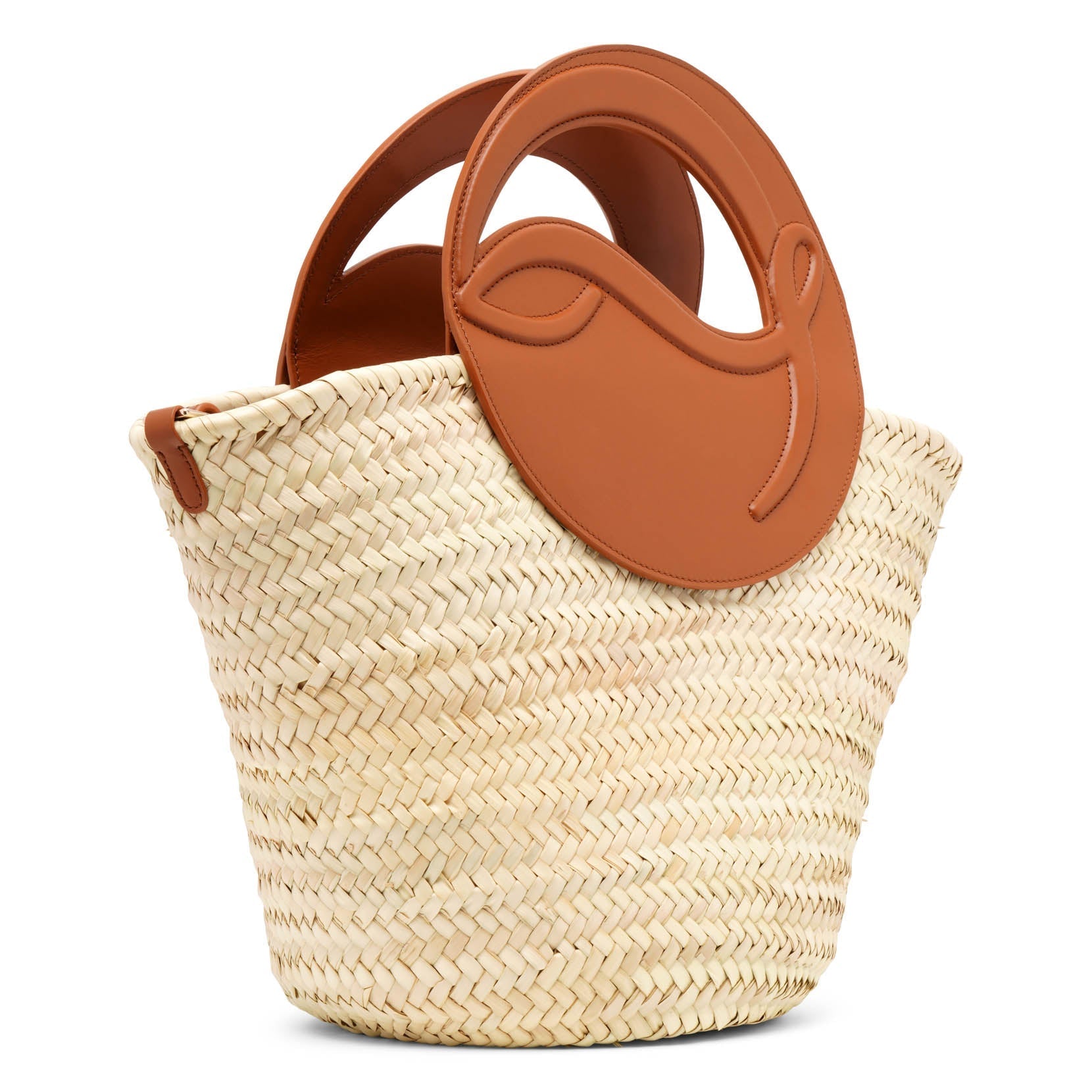 Biloumoon medium brown raffia bag