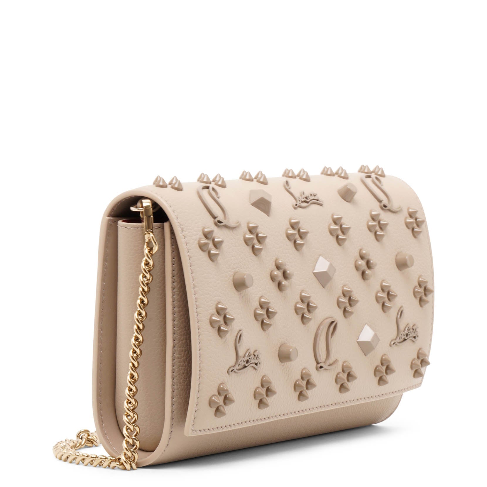 Paloma beige leather clutch