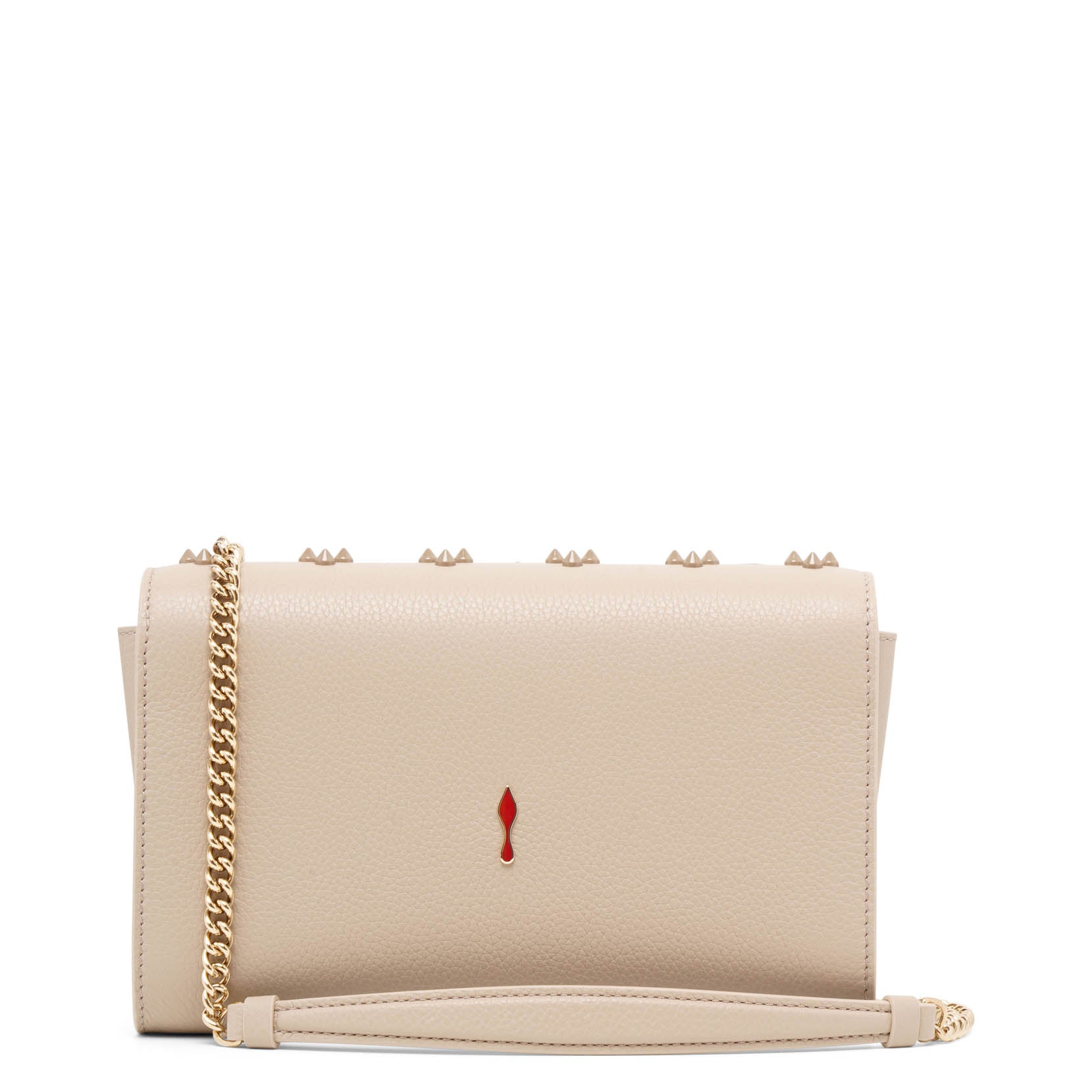 Paloma beige leather clutch