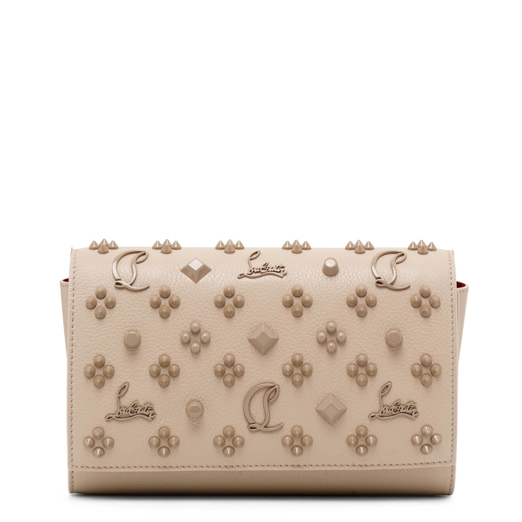 Paloma beige leather clutch
