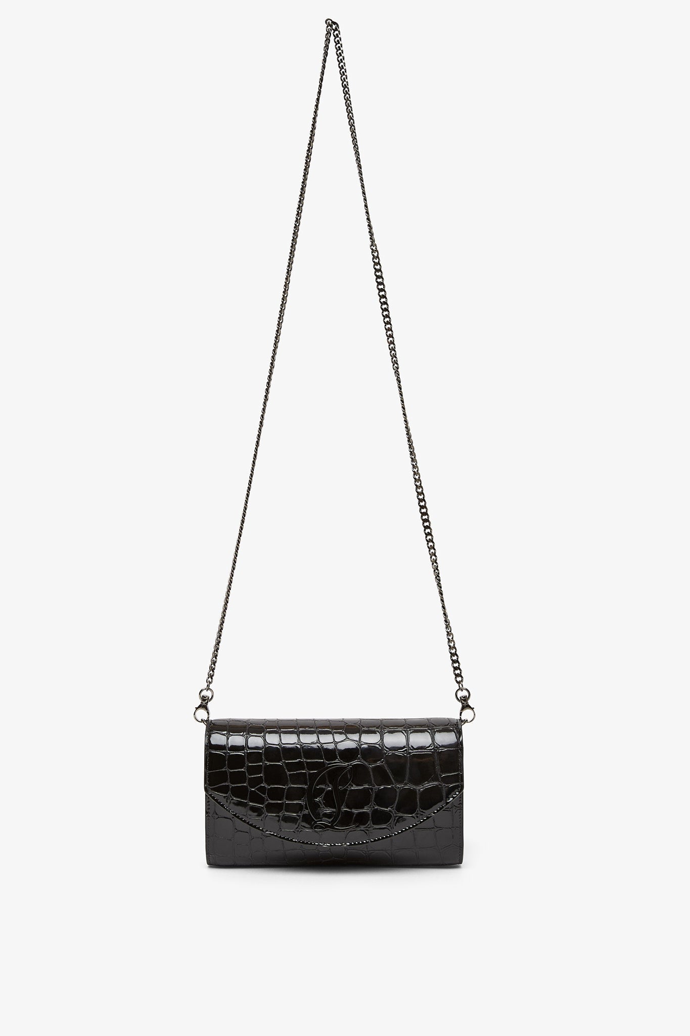 Loubi 54 black calf ali wallet on chain bag