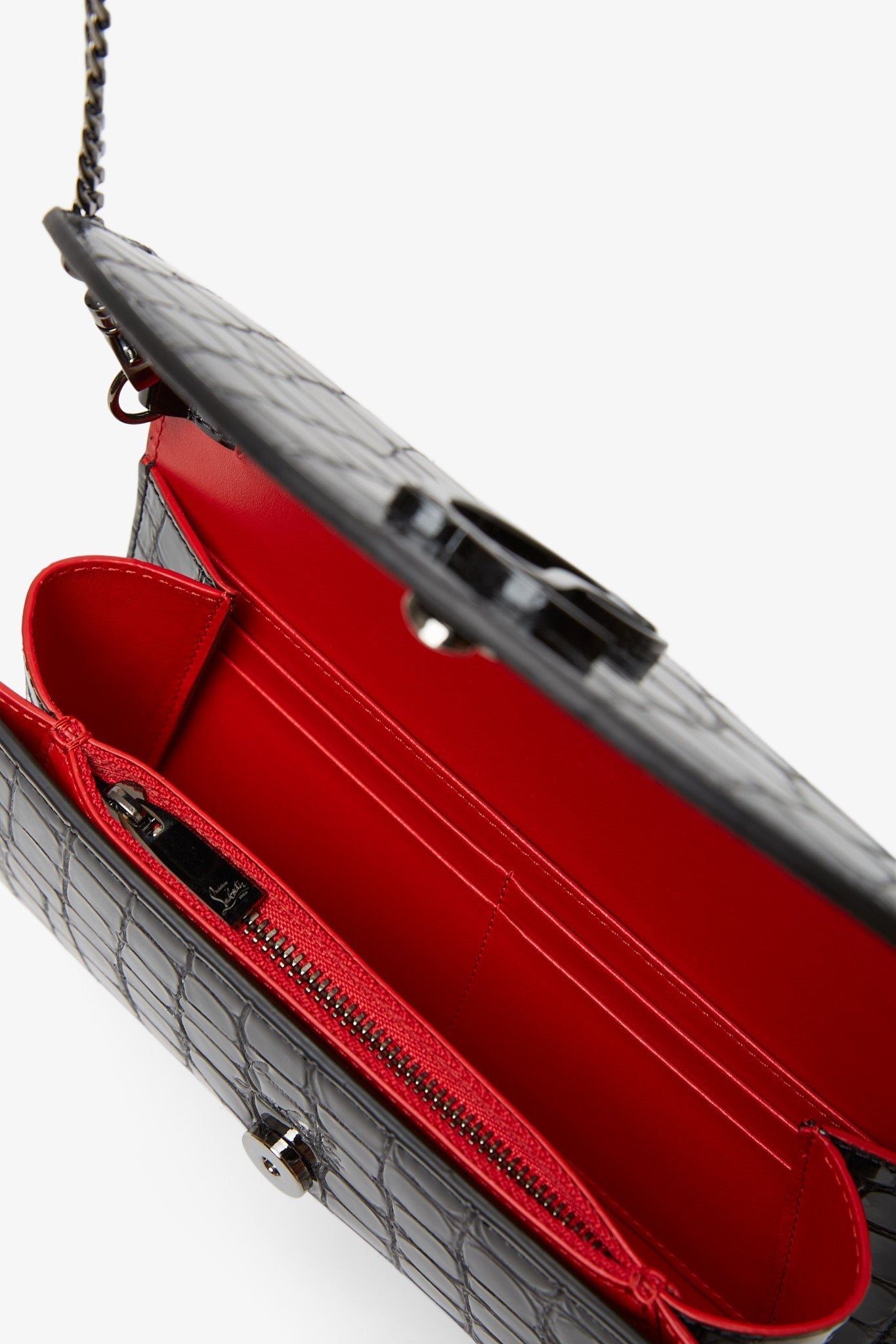 Loubi 54 black calf ali wallet on chain bag