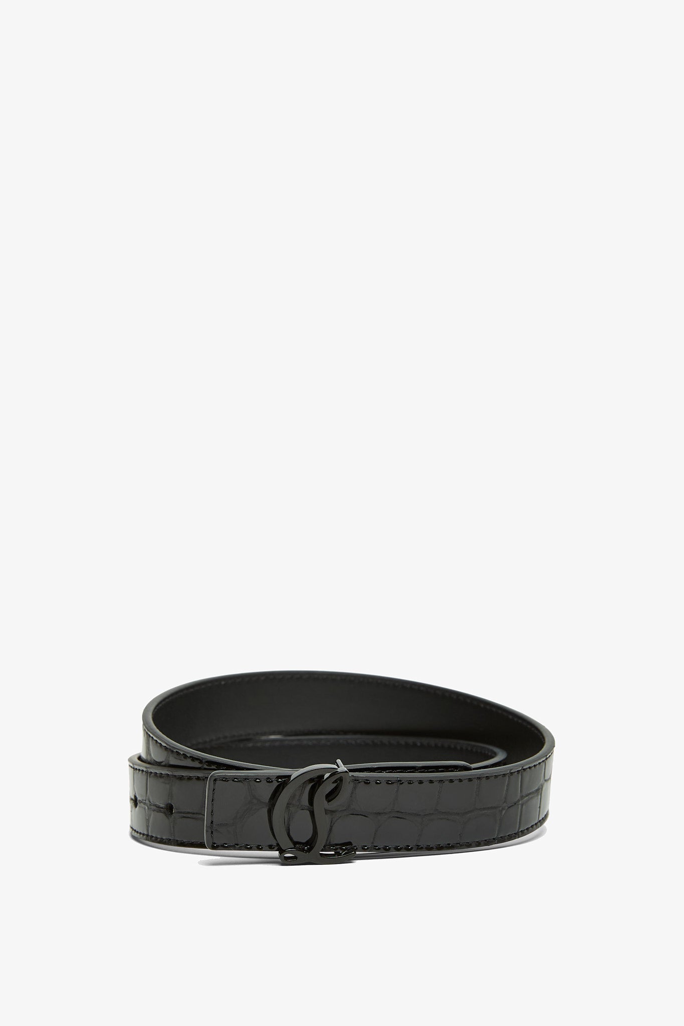 CL 25mm logo calf ali black belt