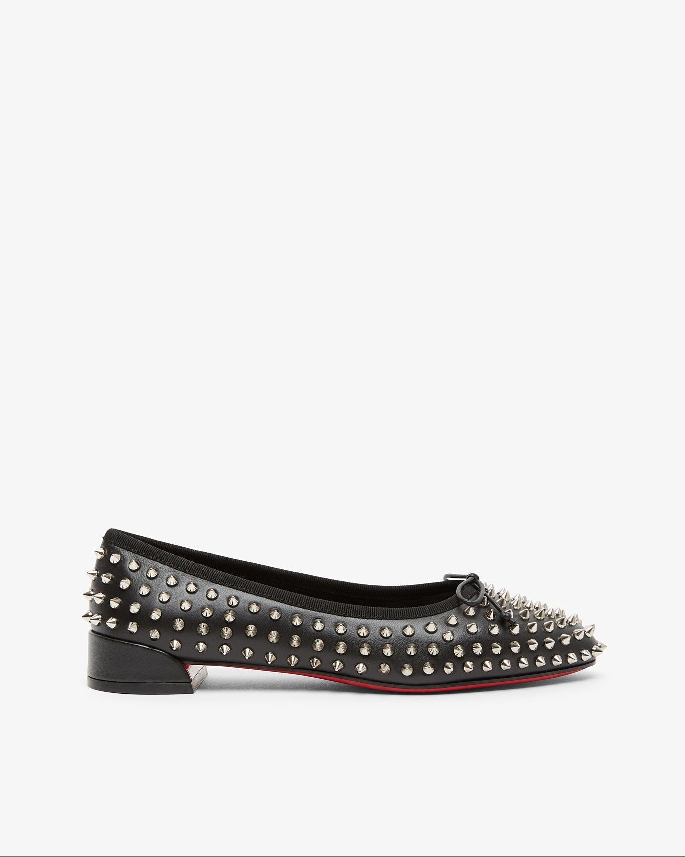 Leopard print flat shoe on a white background
