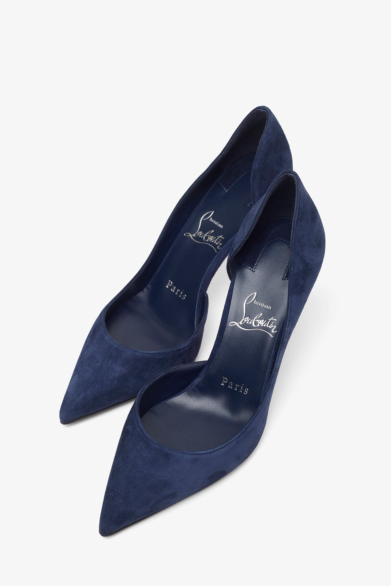 Iriza 85 dark blue suede pumps