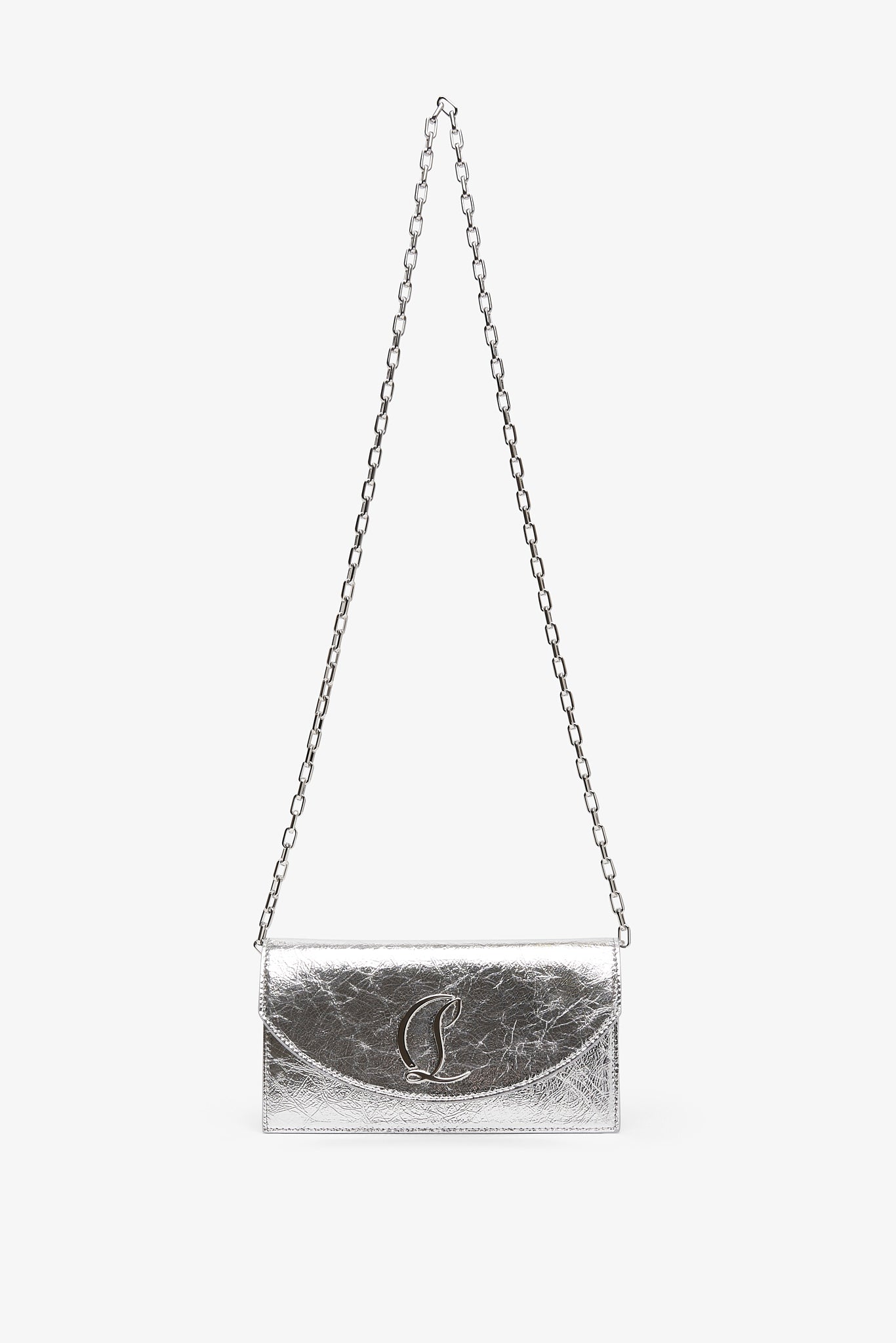 Loubi54 silver clutch
