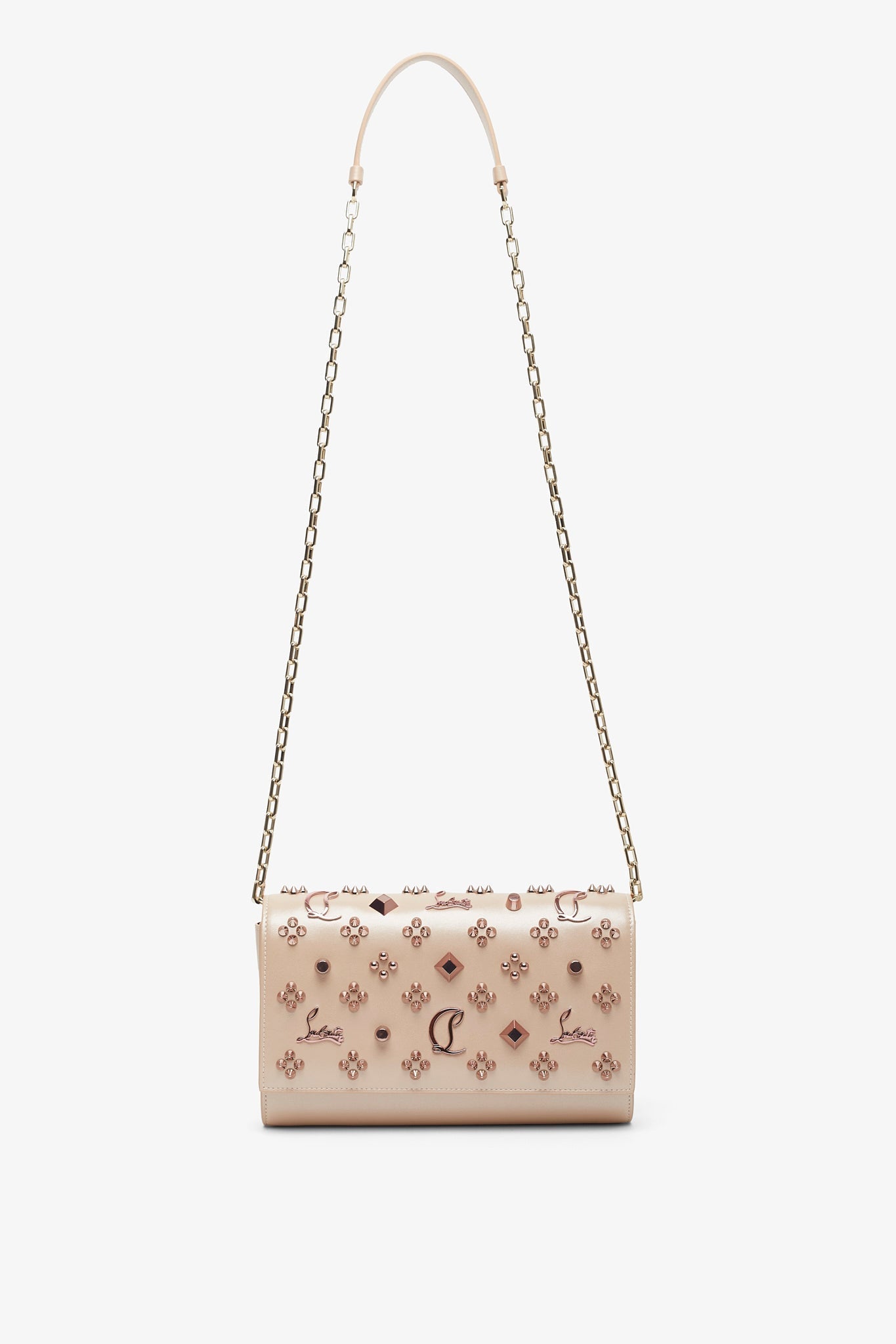 Paloma beige leather clutch
