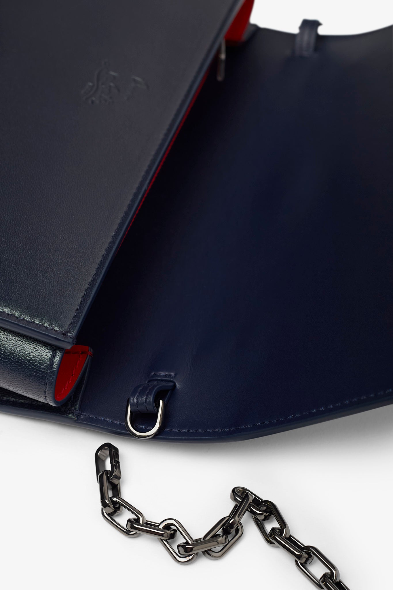 Paloma dark green leather clutch
