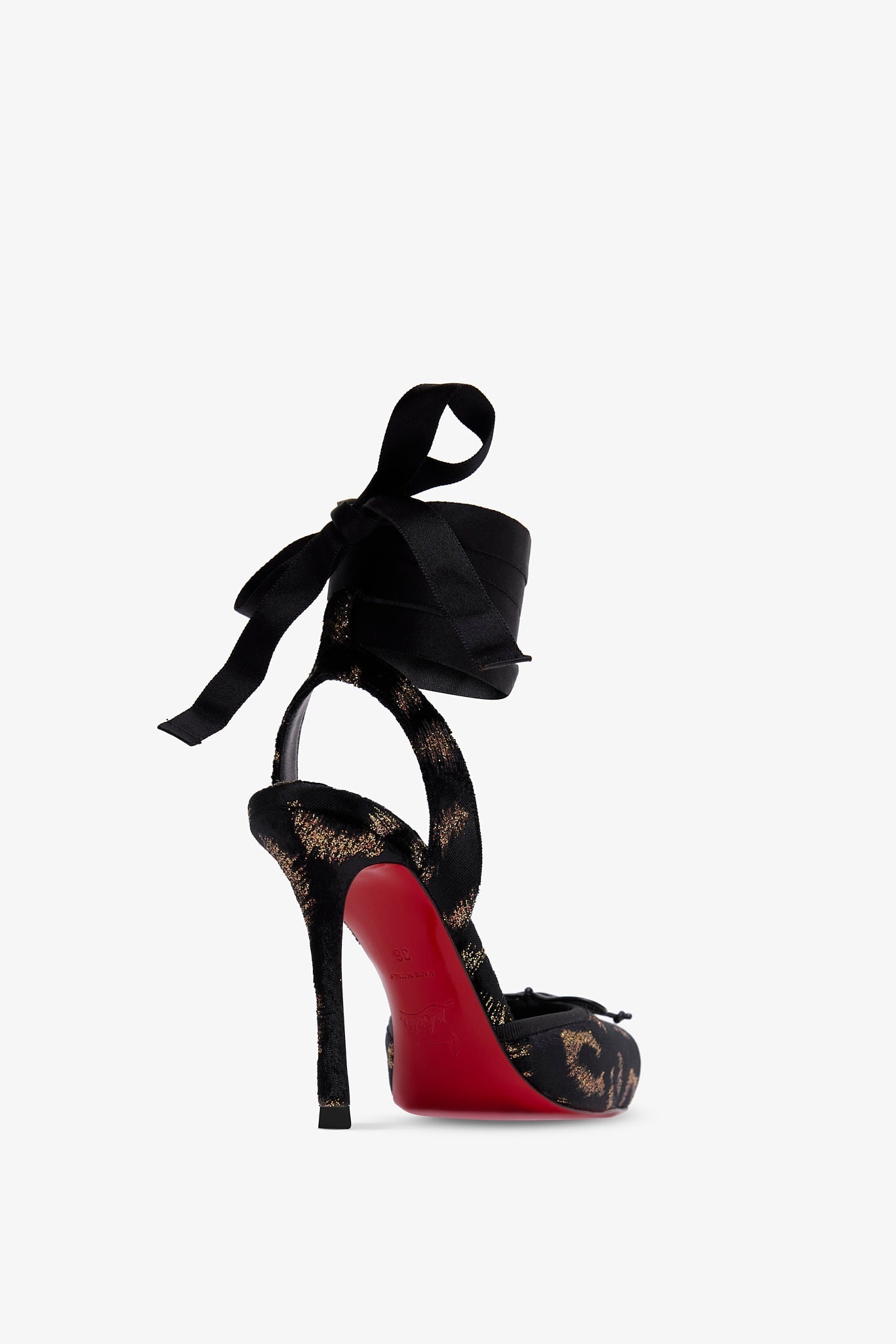 Cassia 100 velvet and lamé pumps