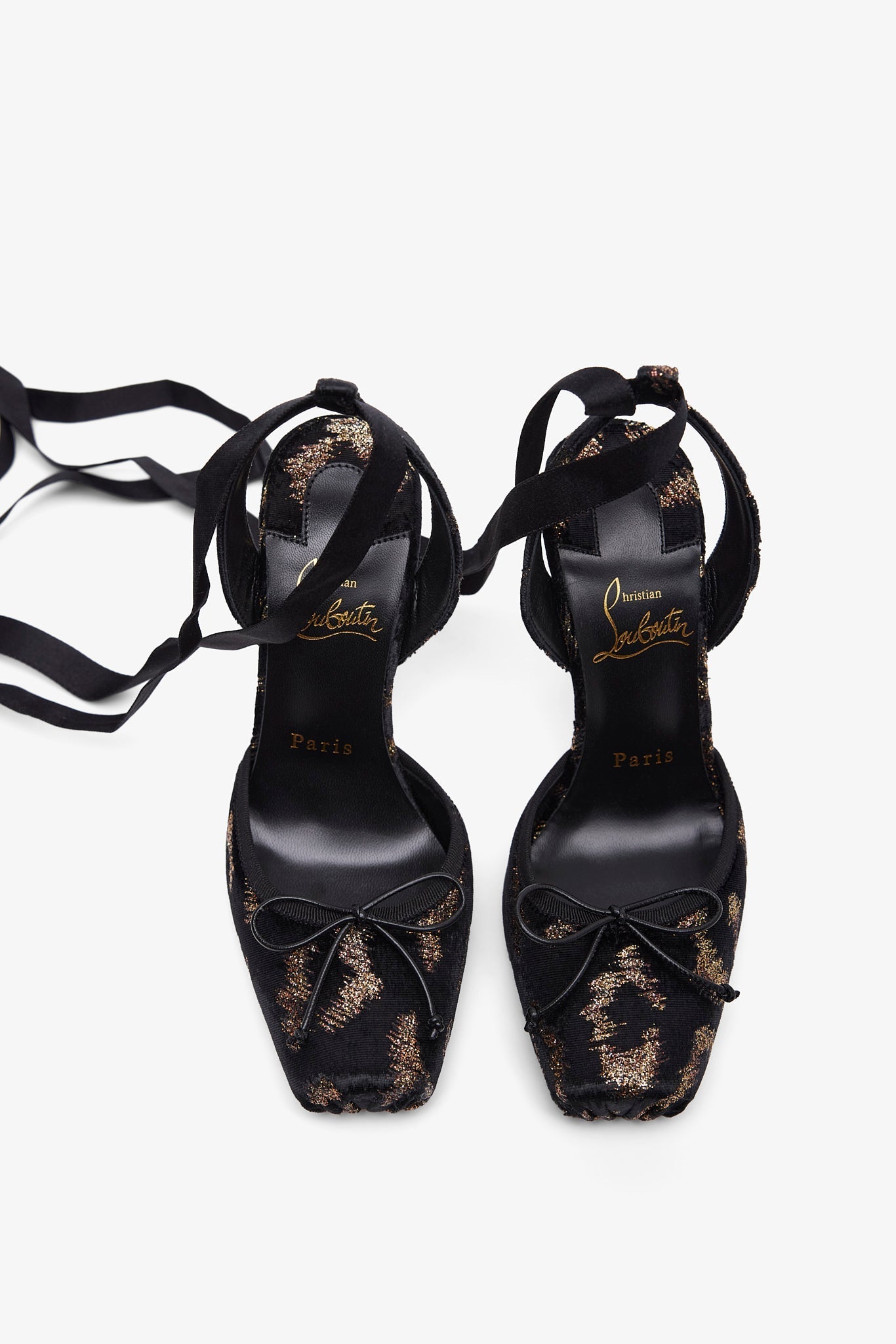 Cassia 100 velvet and lamé pumps