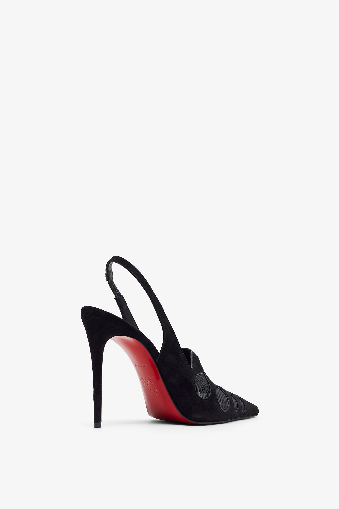 Circus Max 100 black suede slingback pumps