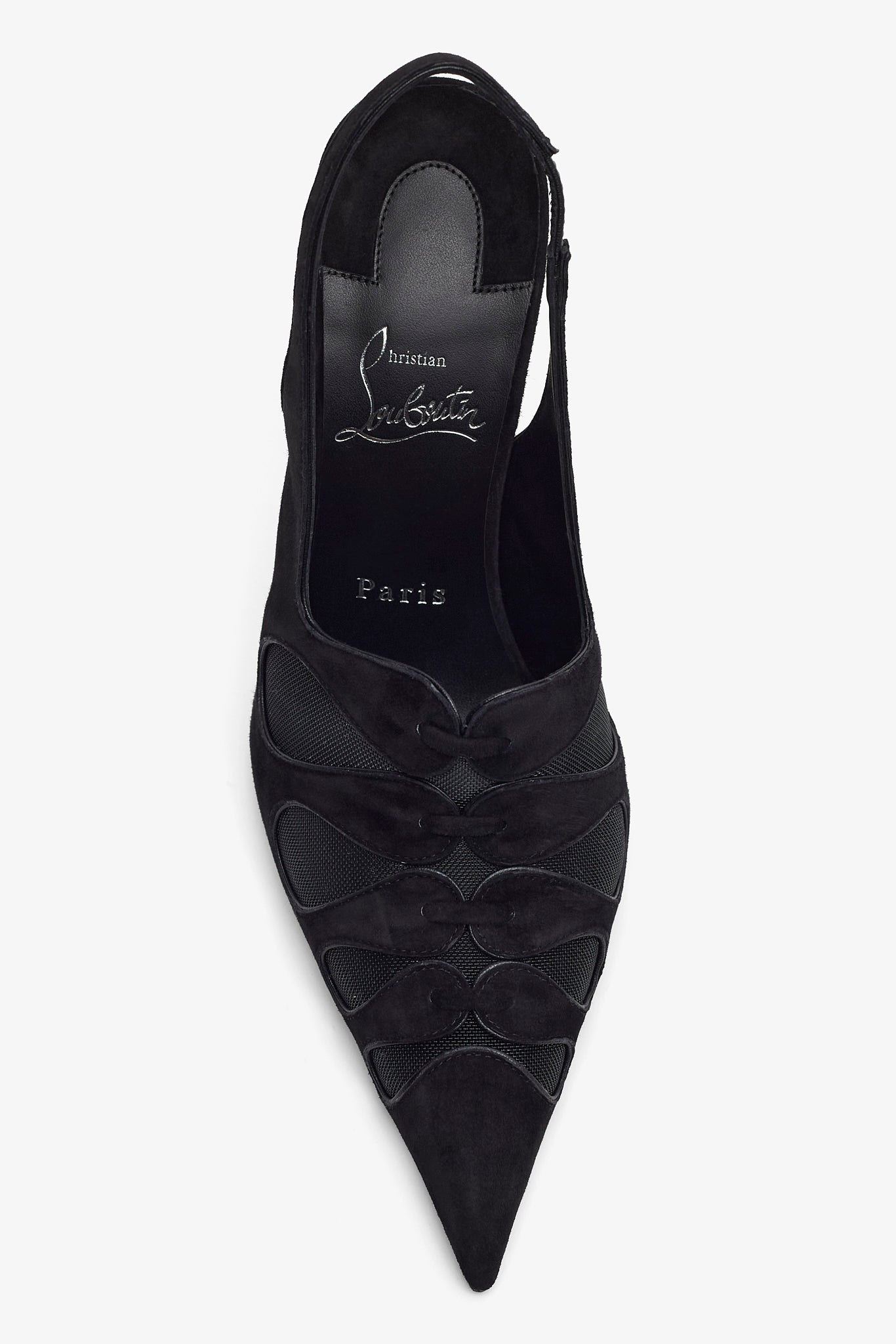 Circus Max 100 black suede slingback pumps