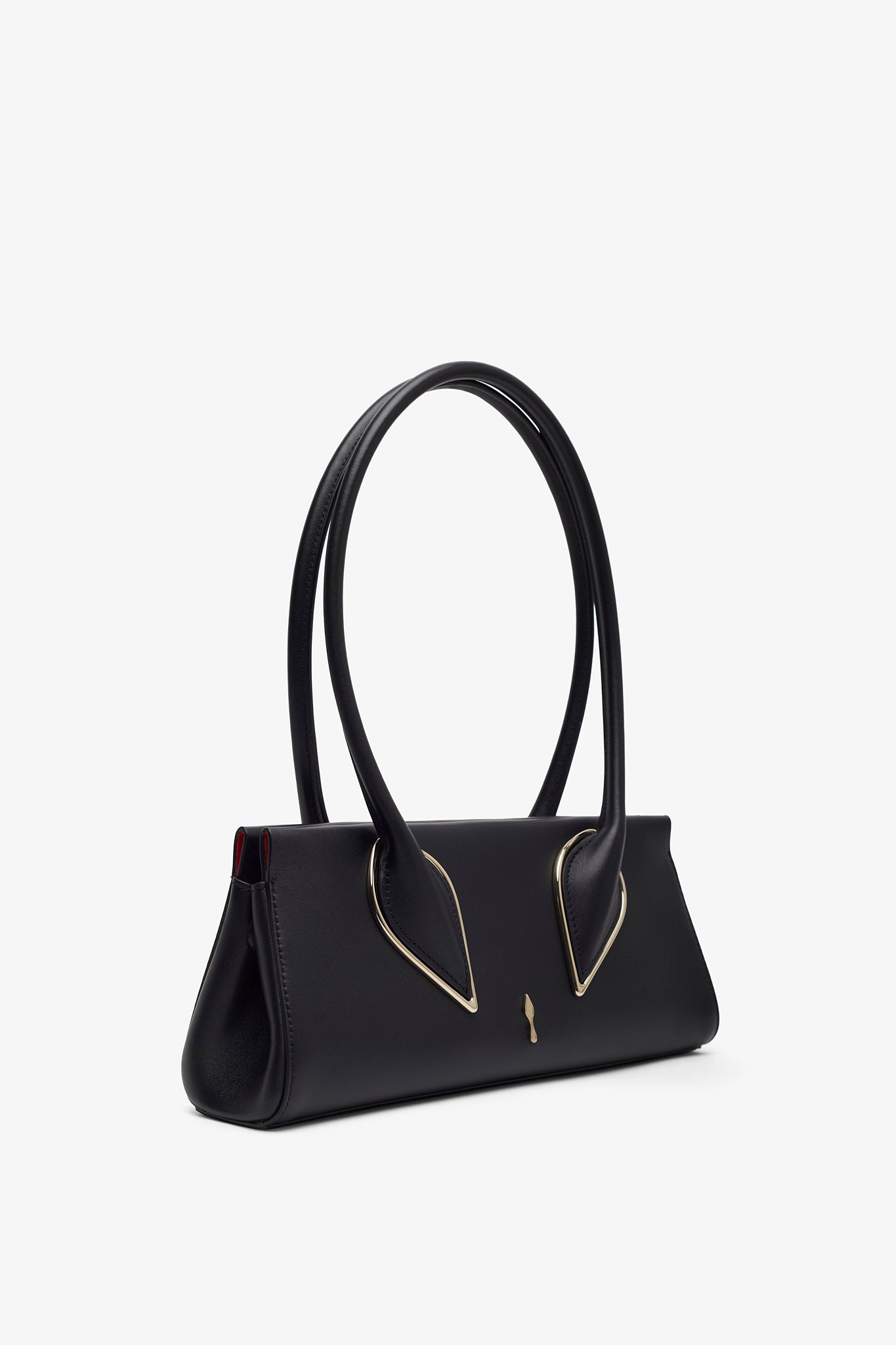 Venus black baguette shoulder bag
