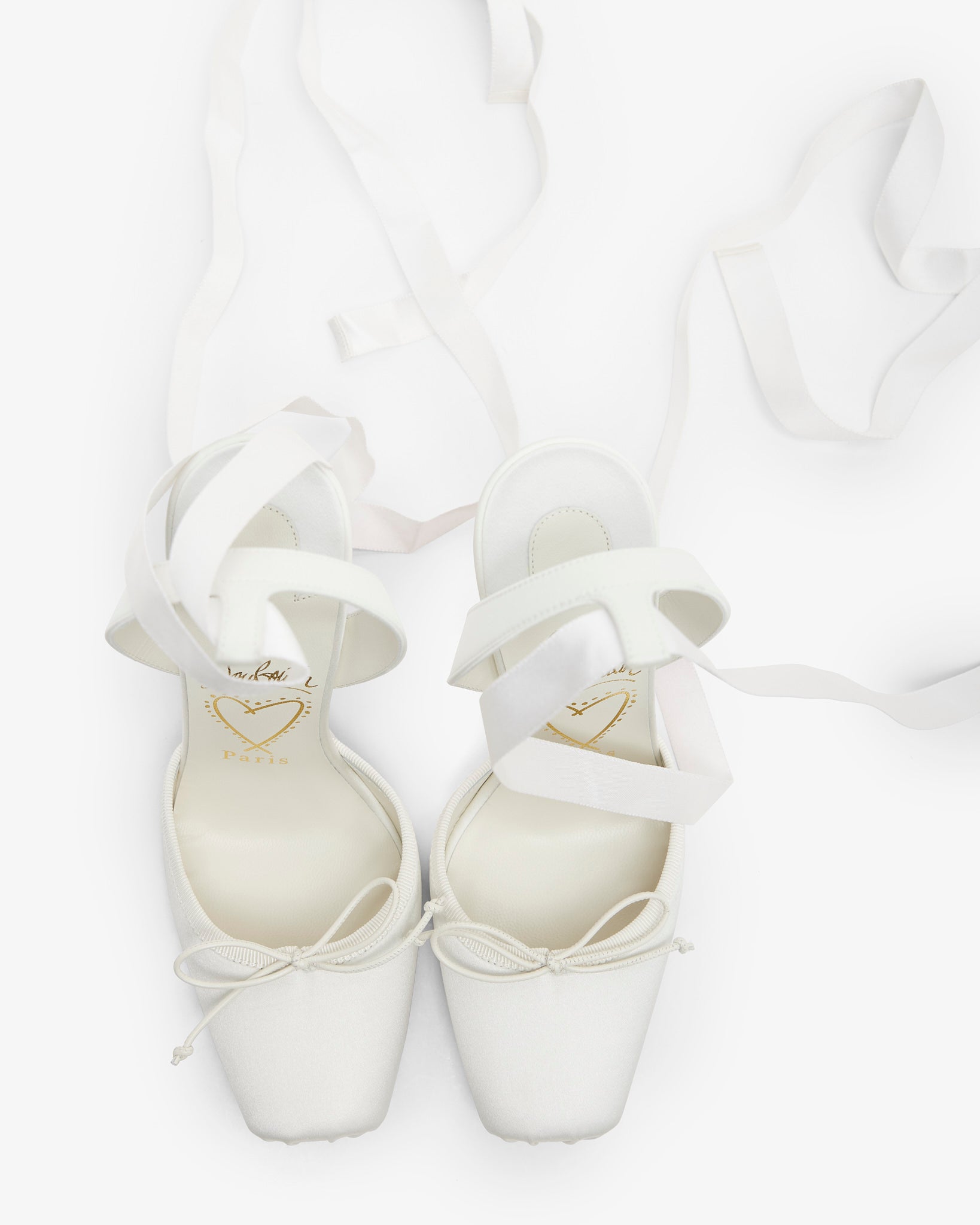 Cassia Lace Up 100 Ivory Satin Pumps
