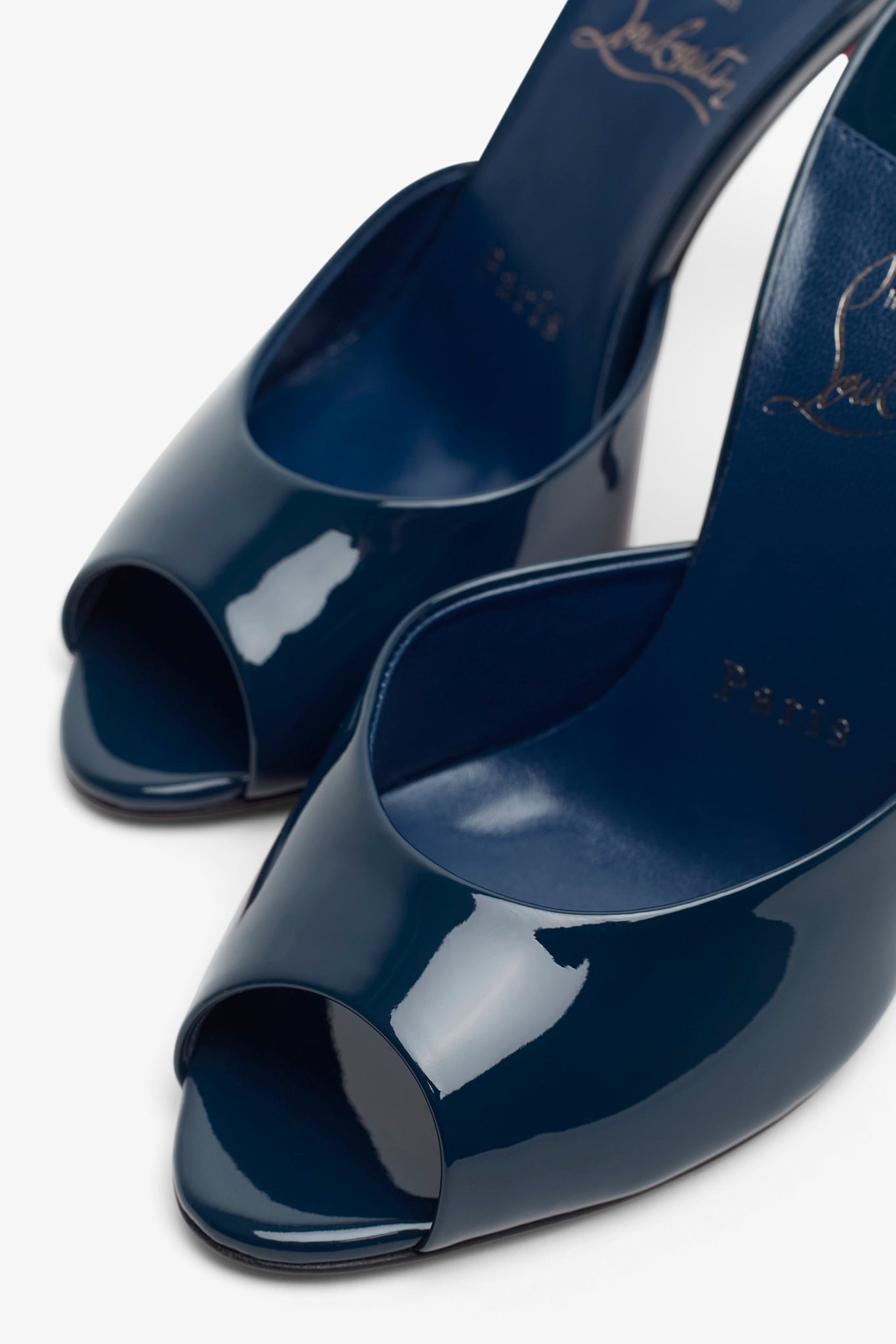 Me Dolly 100 Blue Patent Mules
