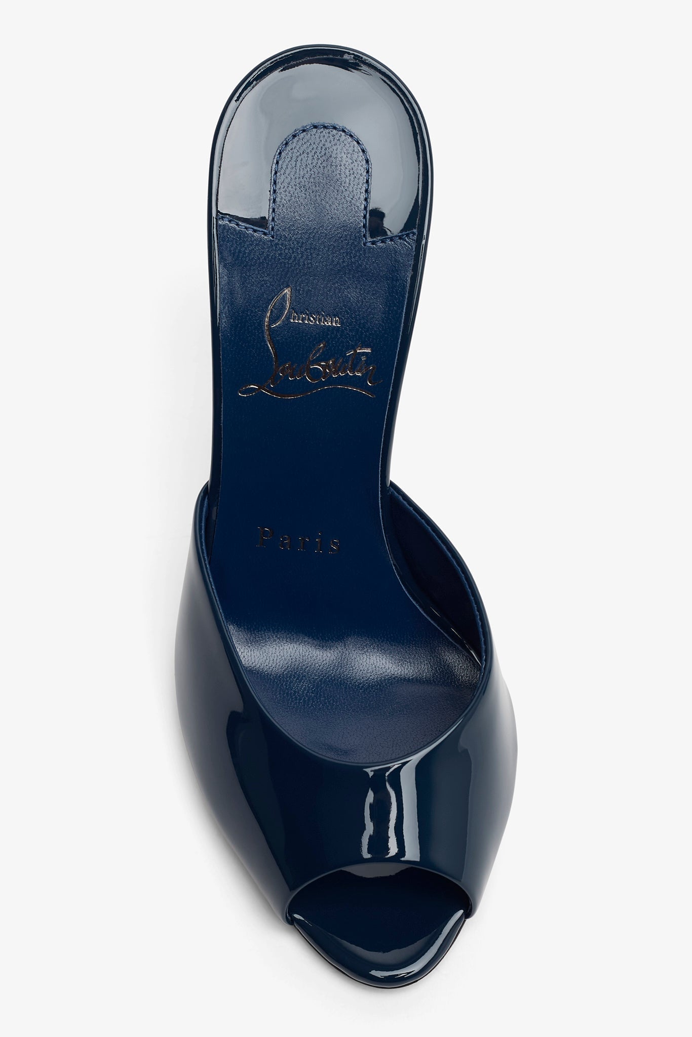 Me Dolly 100 Blue Patent Mules