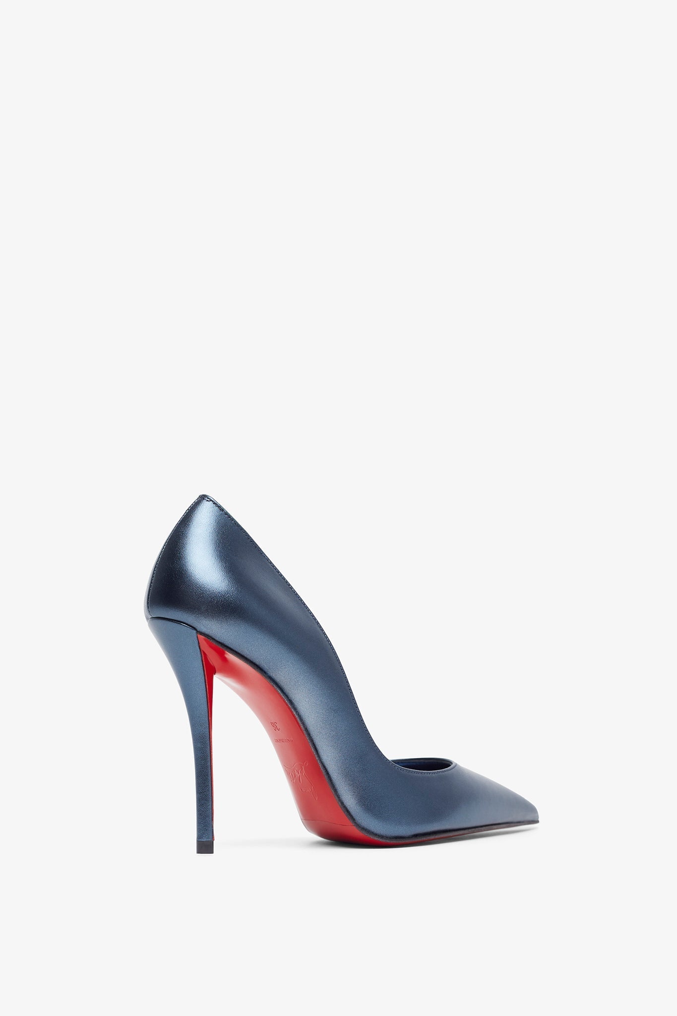 Miss Z 100 Blue Laminated Nappa Pumps