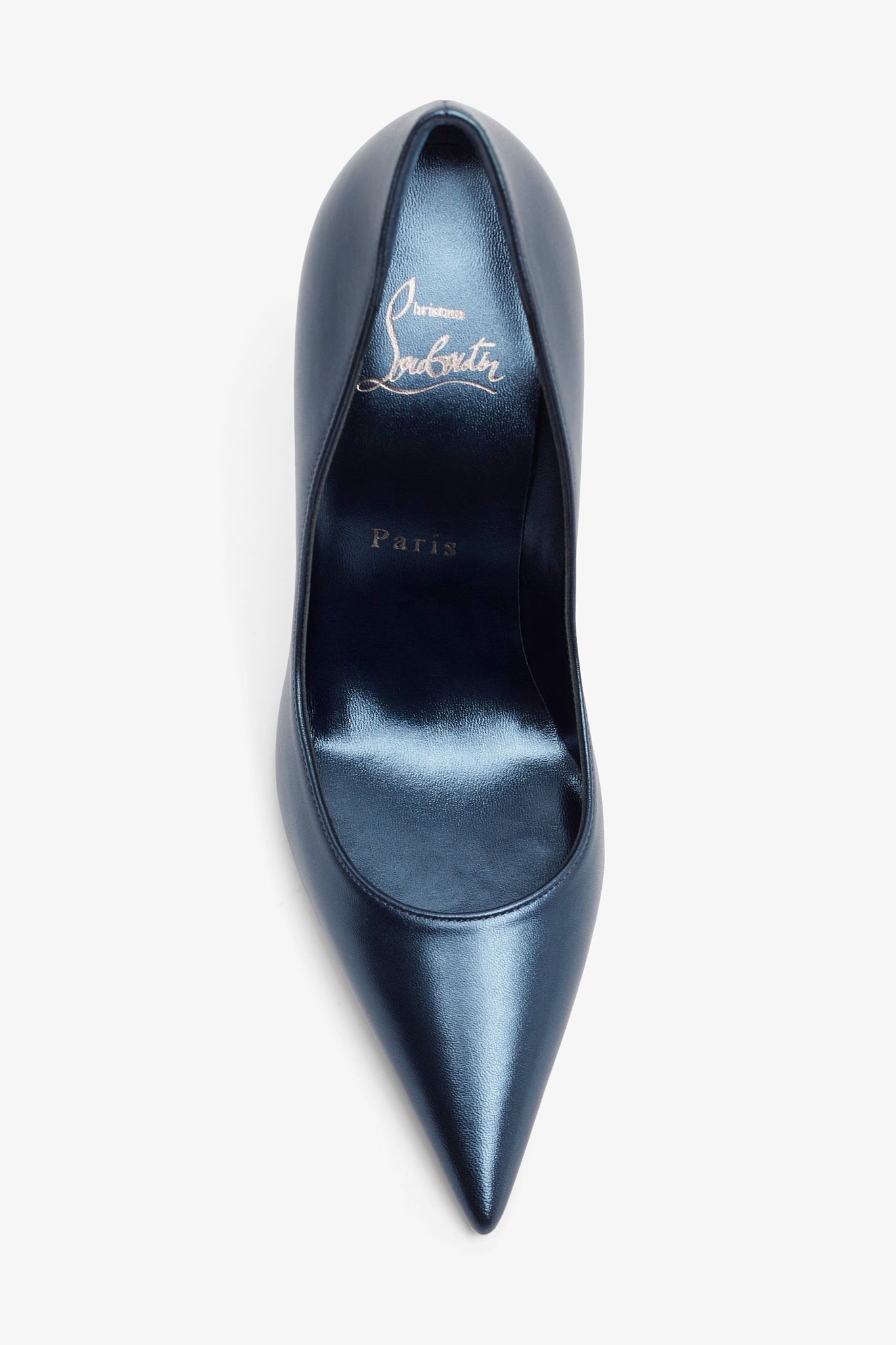 Miss Z 100 Blue Laminated Nappa Pumps