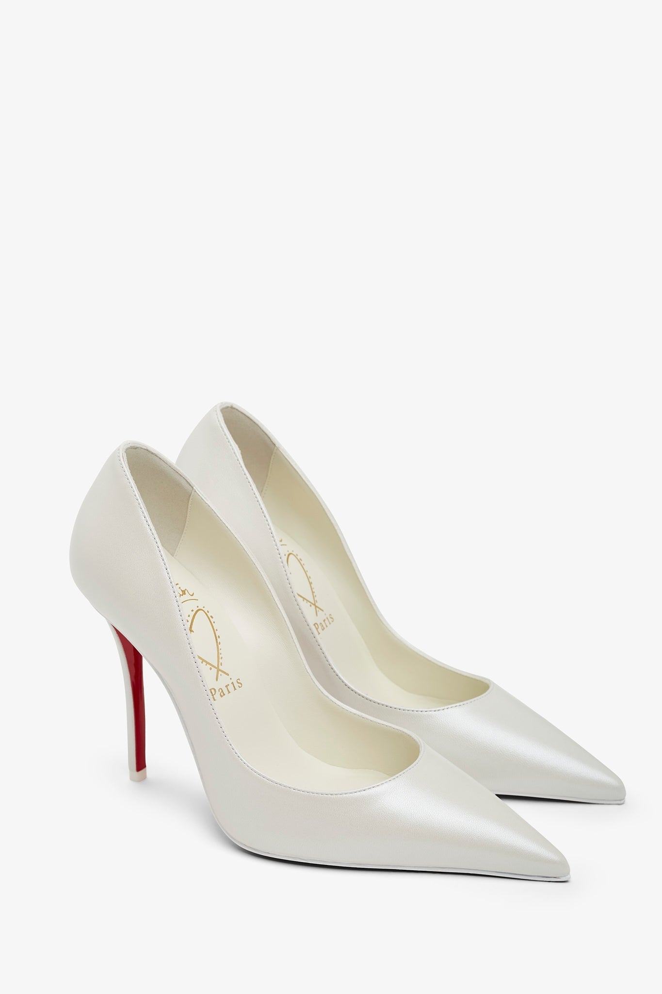 Miss Z 100 Ivory Leather Pumps