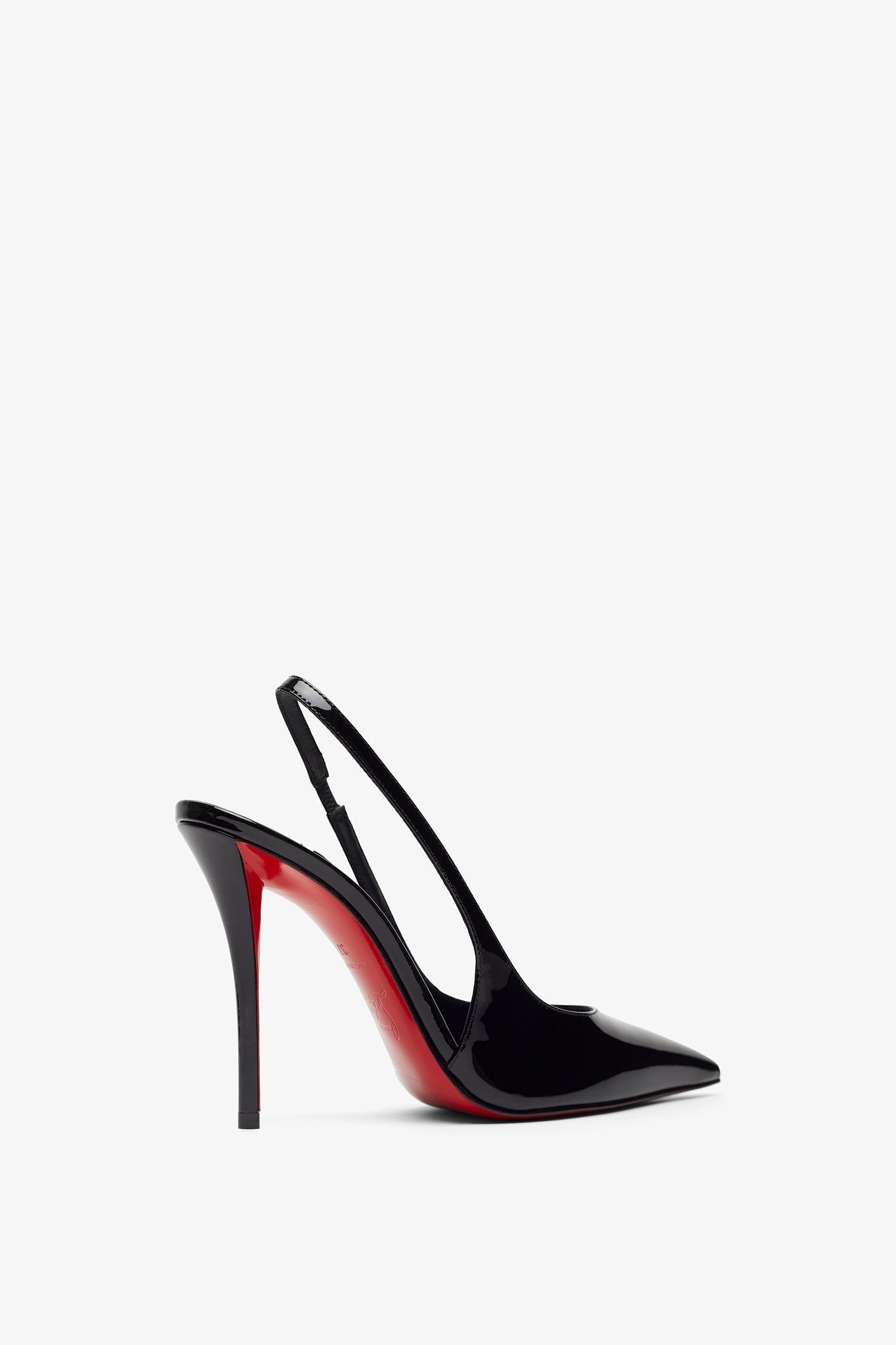 Miss Z 100 black patent slingback pumps