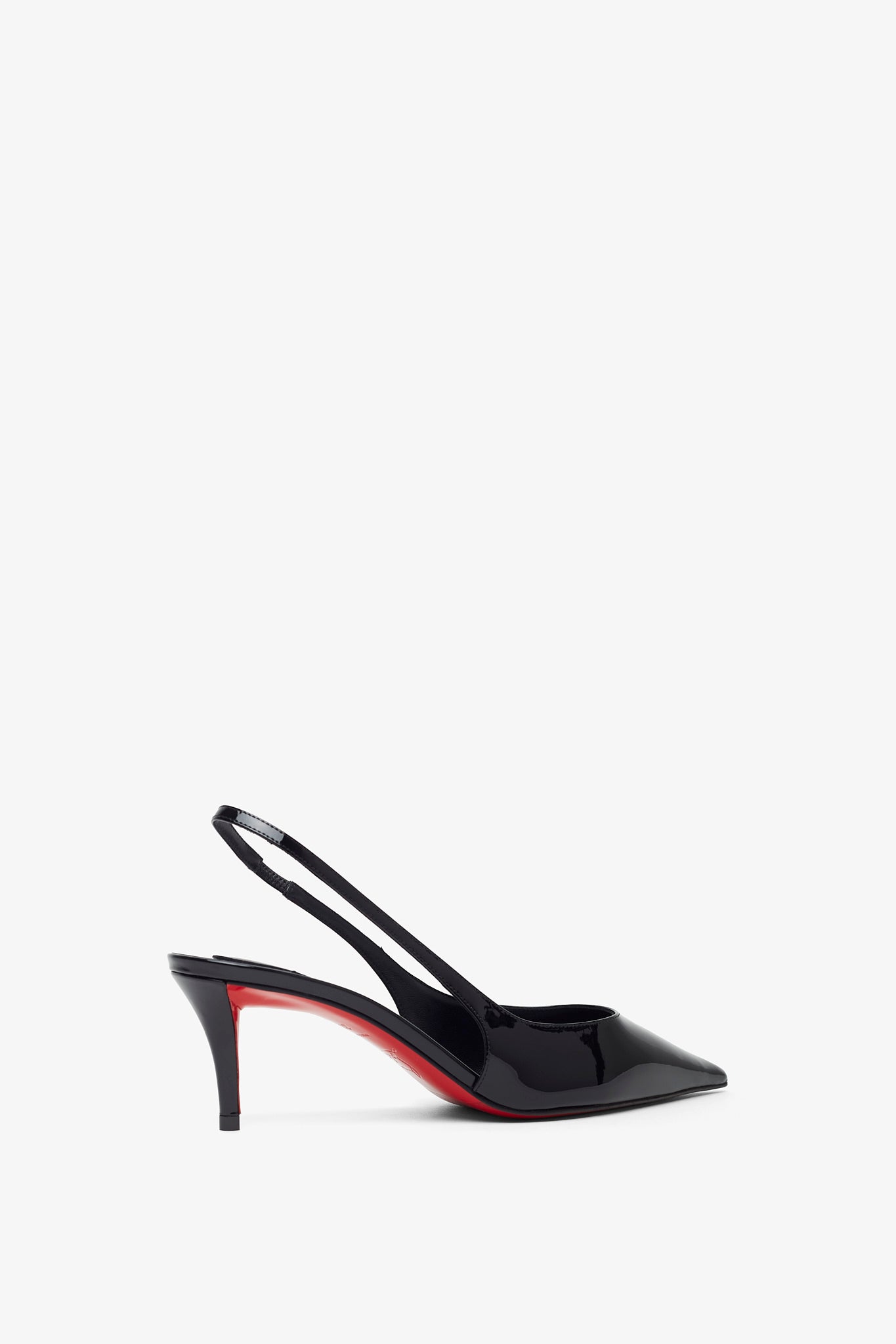 Miss Z 60 Black Patent Slingback Pumps