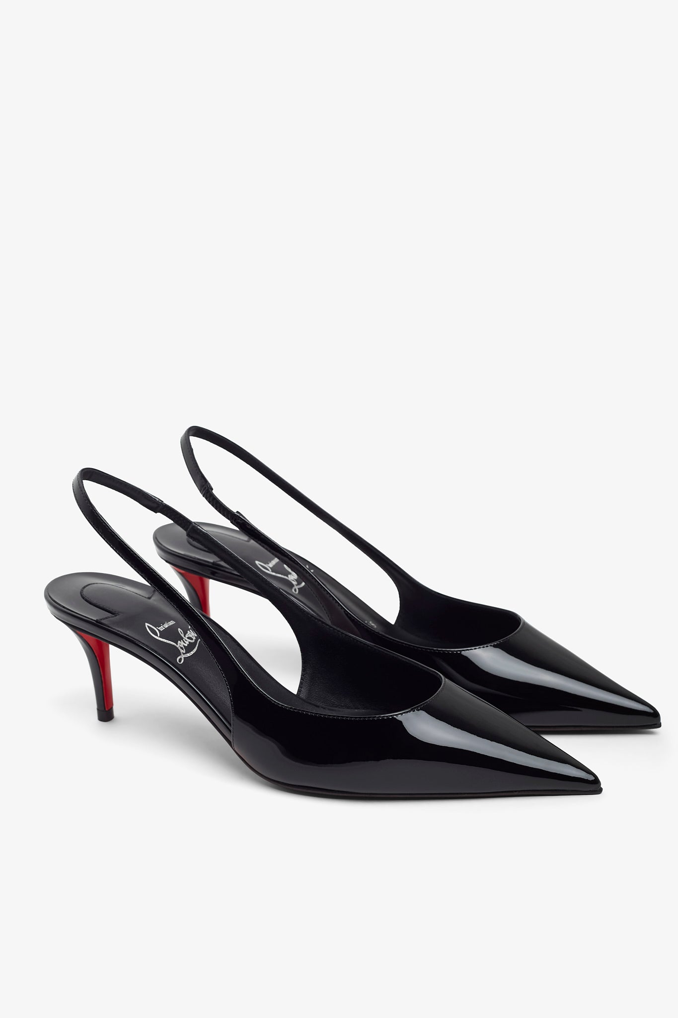 Miss Z 60 Black Patent Slingback Pumps