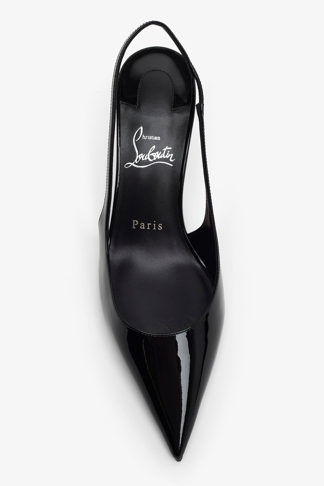 Miss Z 60 Black Patent Slingback Pumps