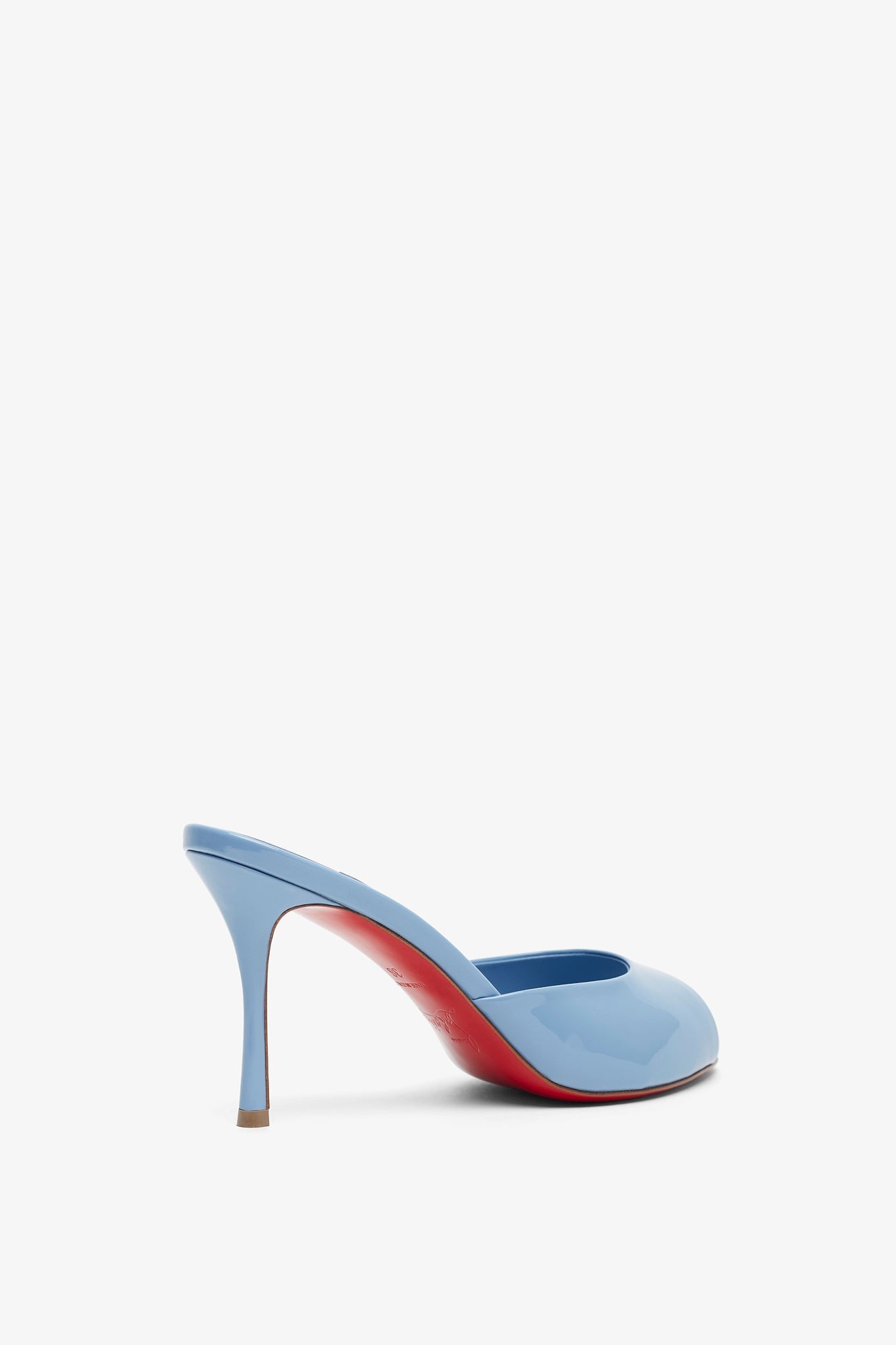 Me Dolly 85 Light Blue Patent Mules