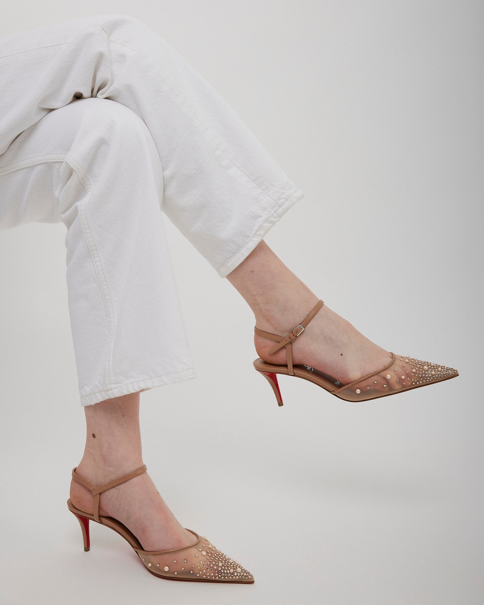 Miss Z 60 Riviera Beige Strass Pumps