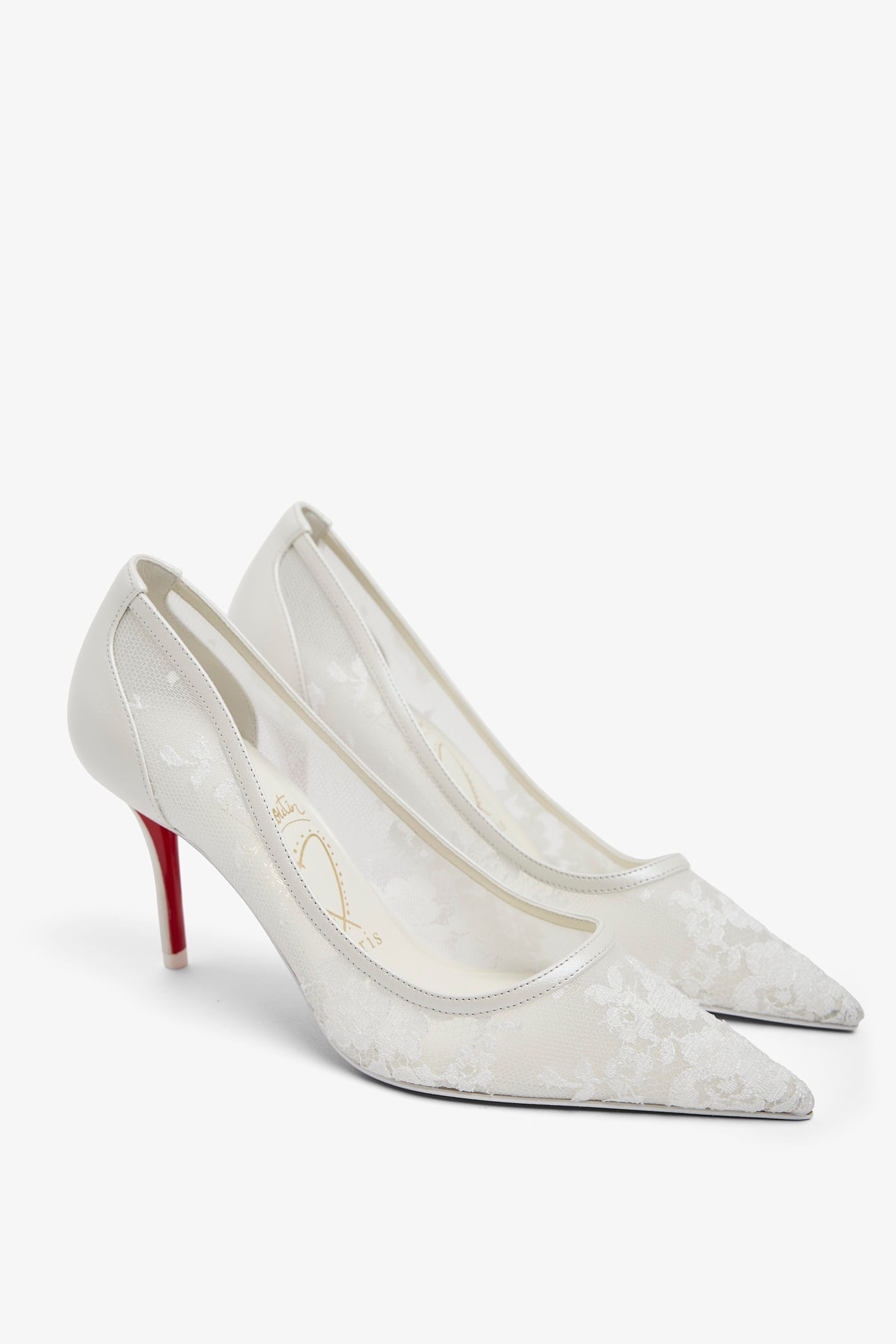 Miss Z 80 Ivory Lace Pumps