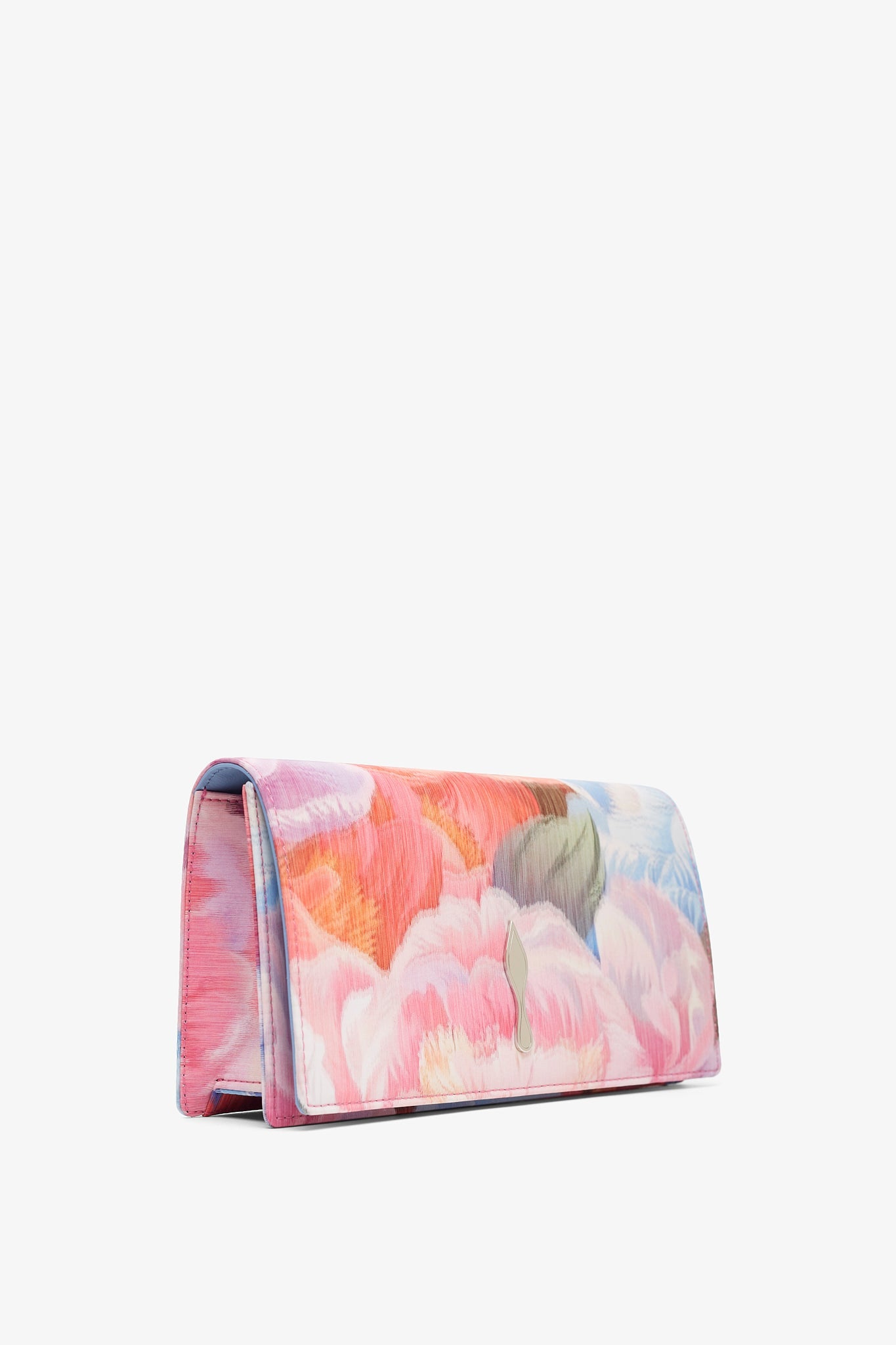 Bettina Flower satin clutch