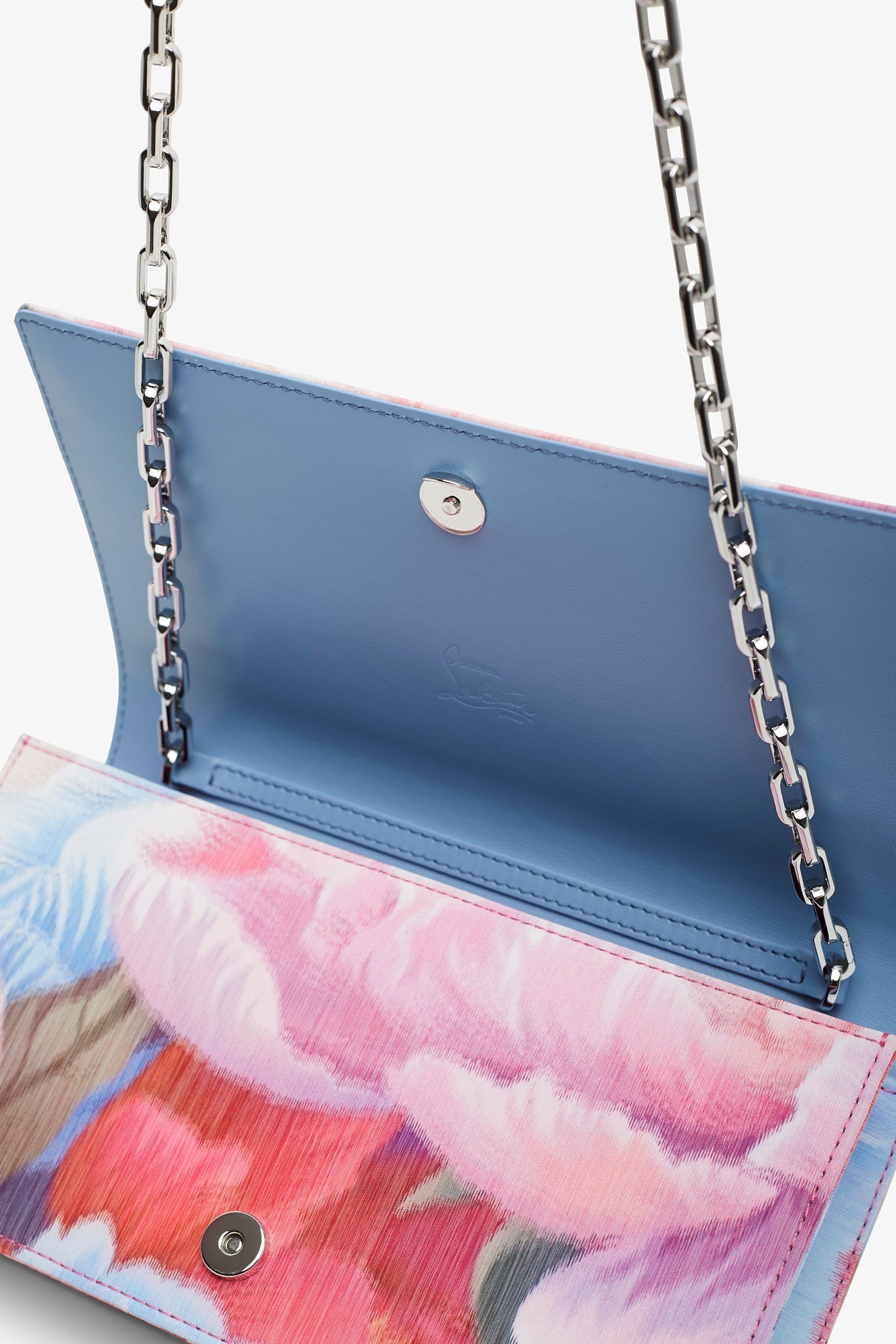 Bettina Flower satin clutch
