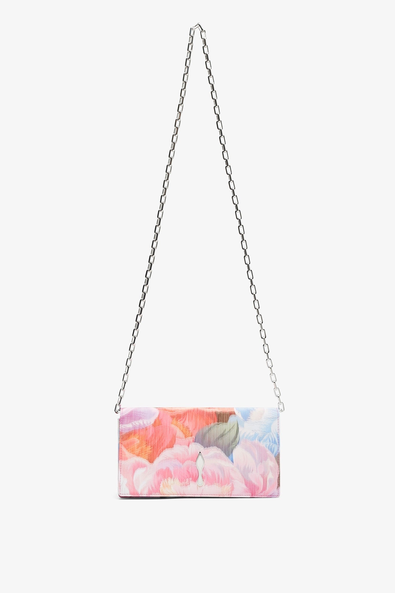 Bettina Flower satin clutch