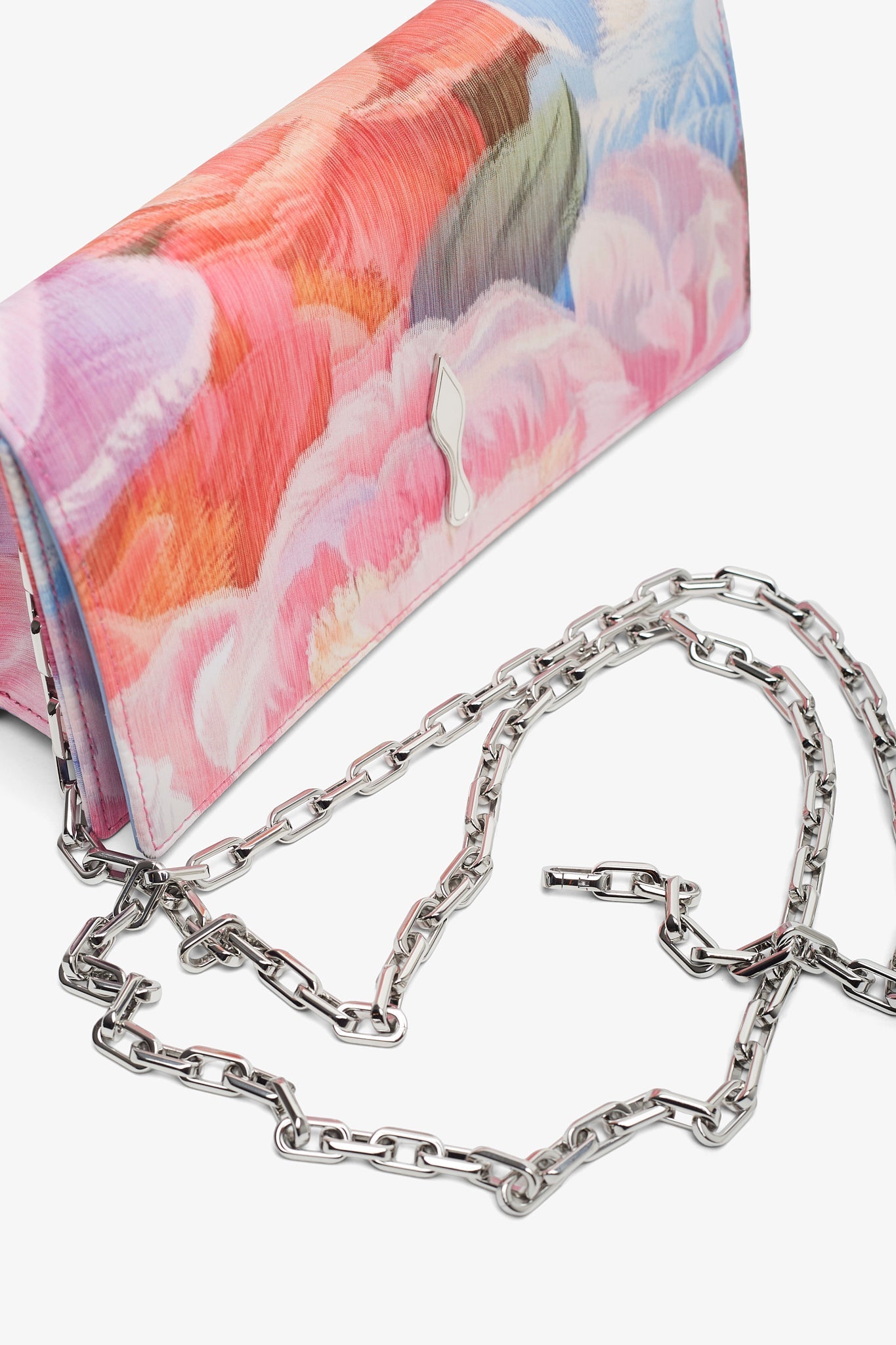 Bettina Flower satin clutch