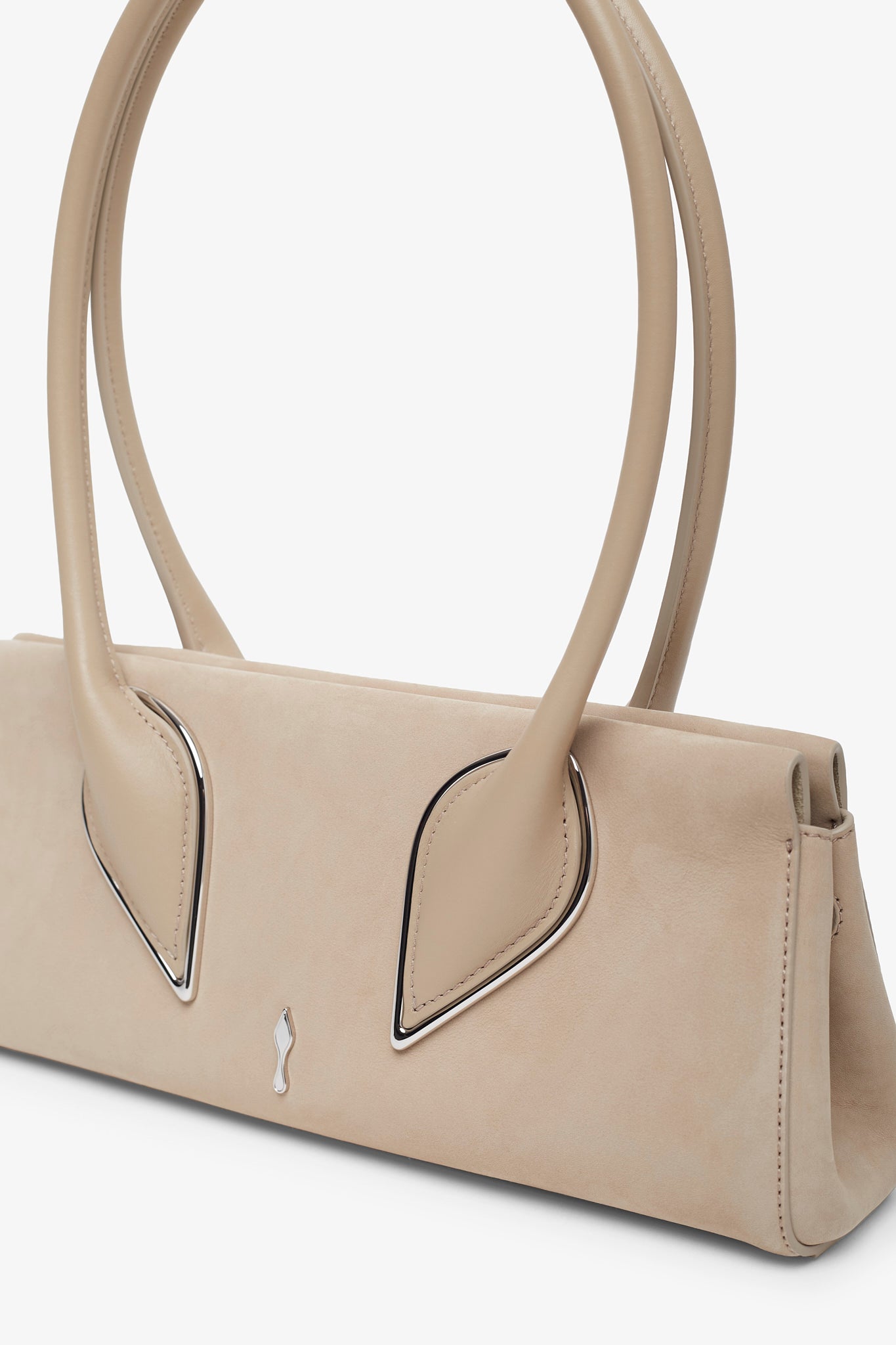 Venus Baguette Beige Clutch