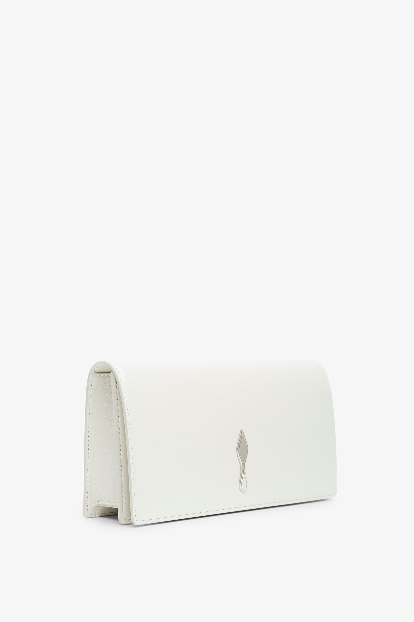 Bettina ivory leather clutch