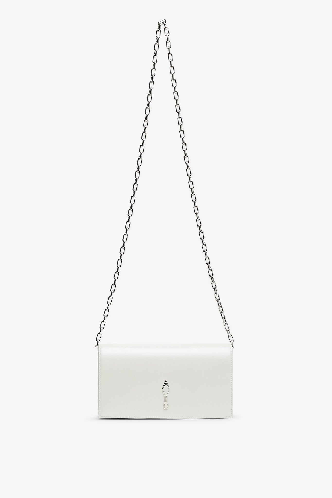 Bettina ivory leather clutch