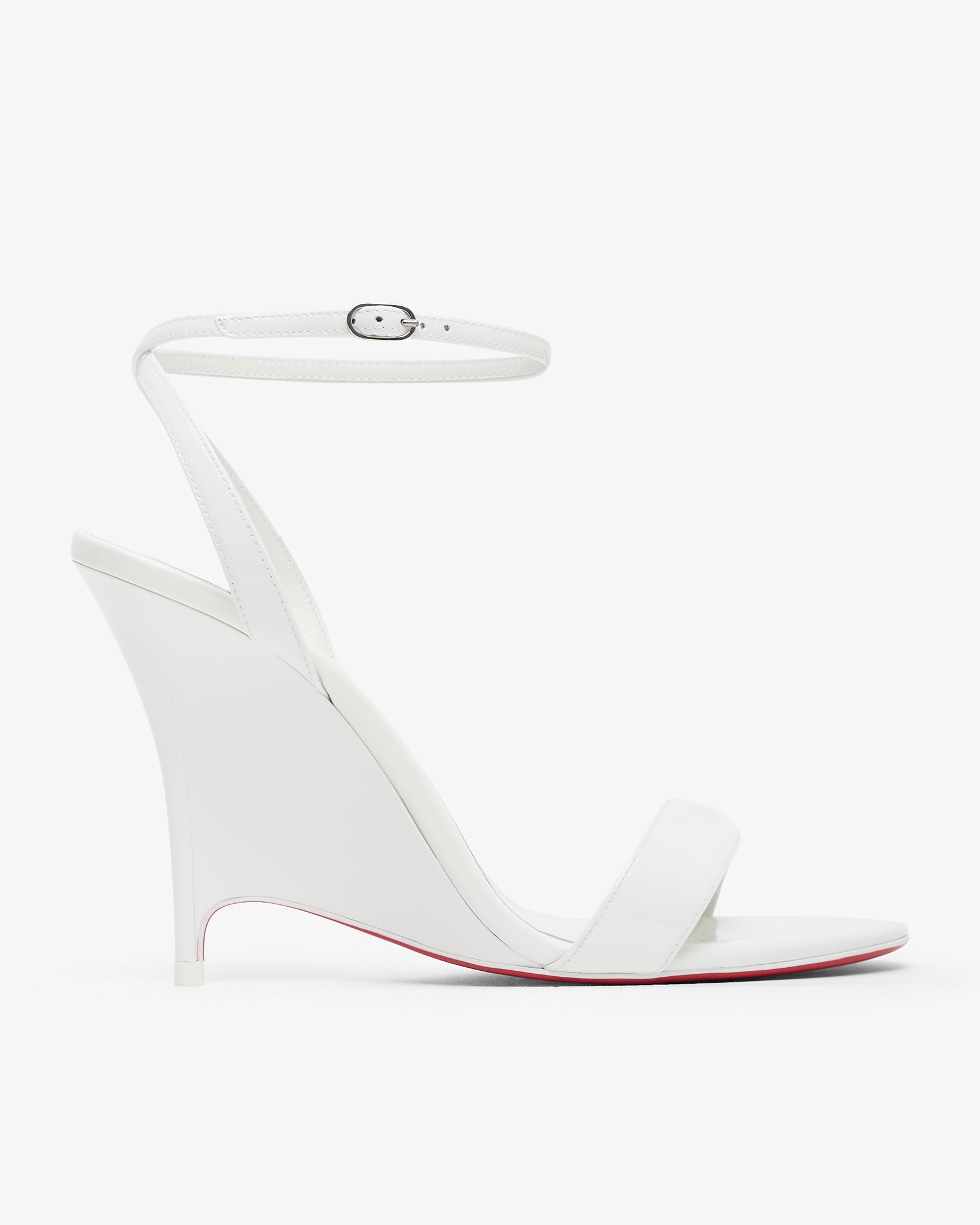 Zeezeenella 100 white patent strappy sandals