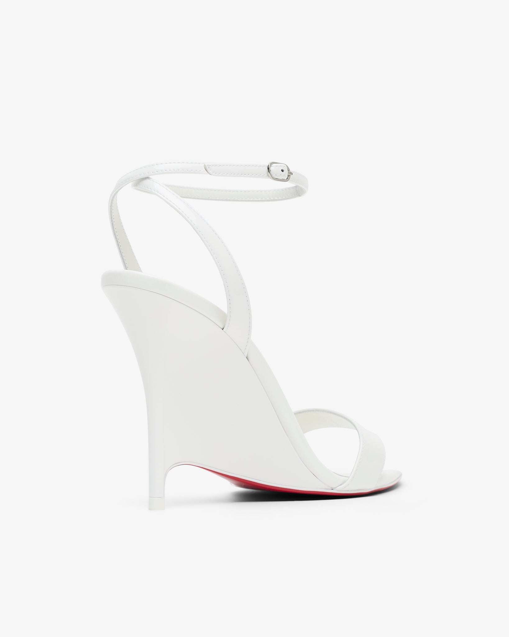 Zeezeenella 100 white patent strappy sandals