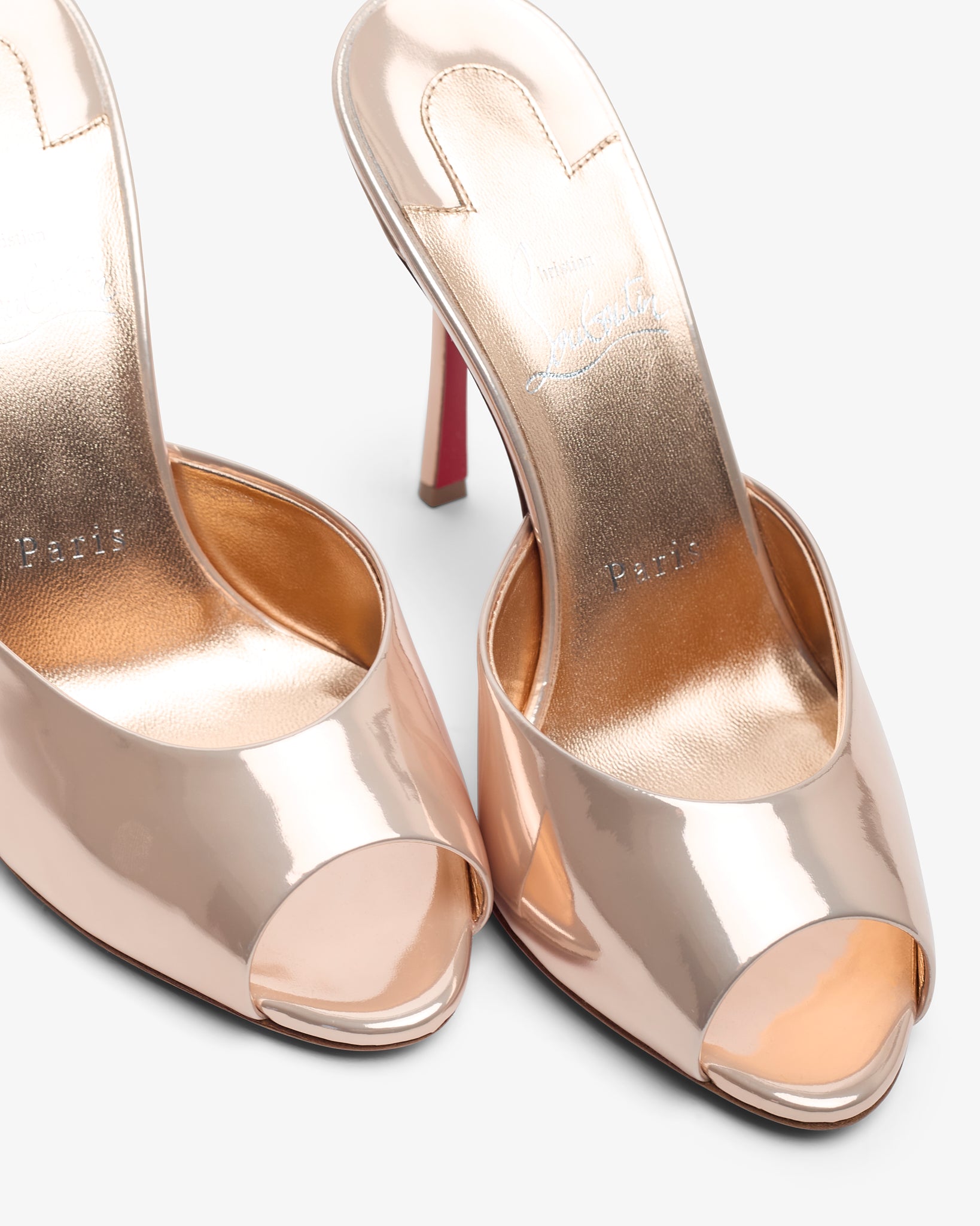 Me Dolly 100 pink metallic mules